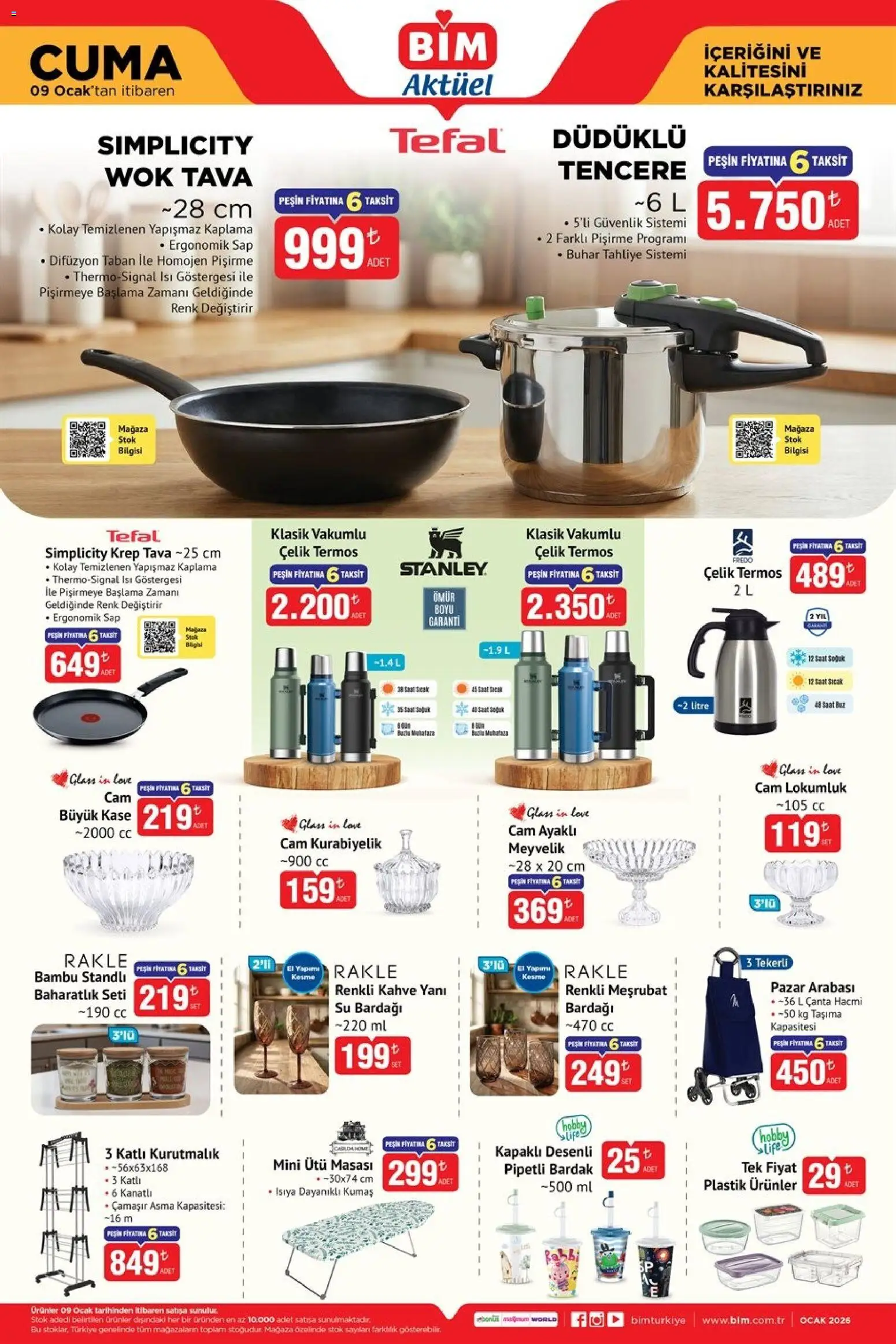 BİM Katalog Cuma - 09.01.2026 tarihinden itibaren geçerlidir | Sayfa: 6 | Ürünler: Kaşe, Baharatlık, Saat, Ütü