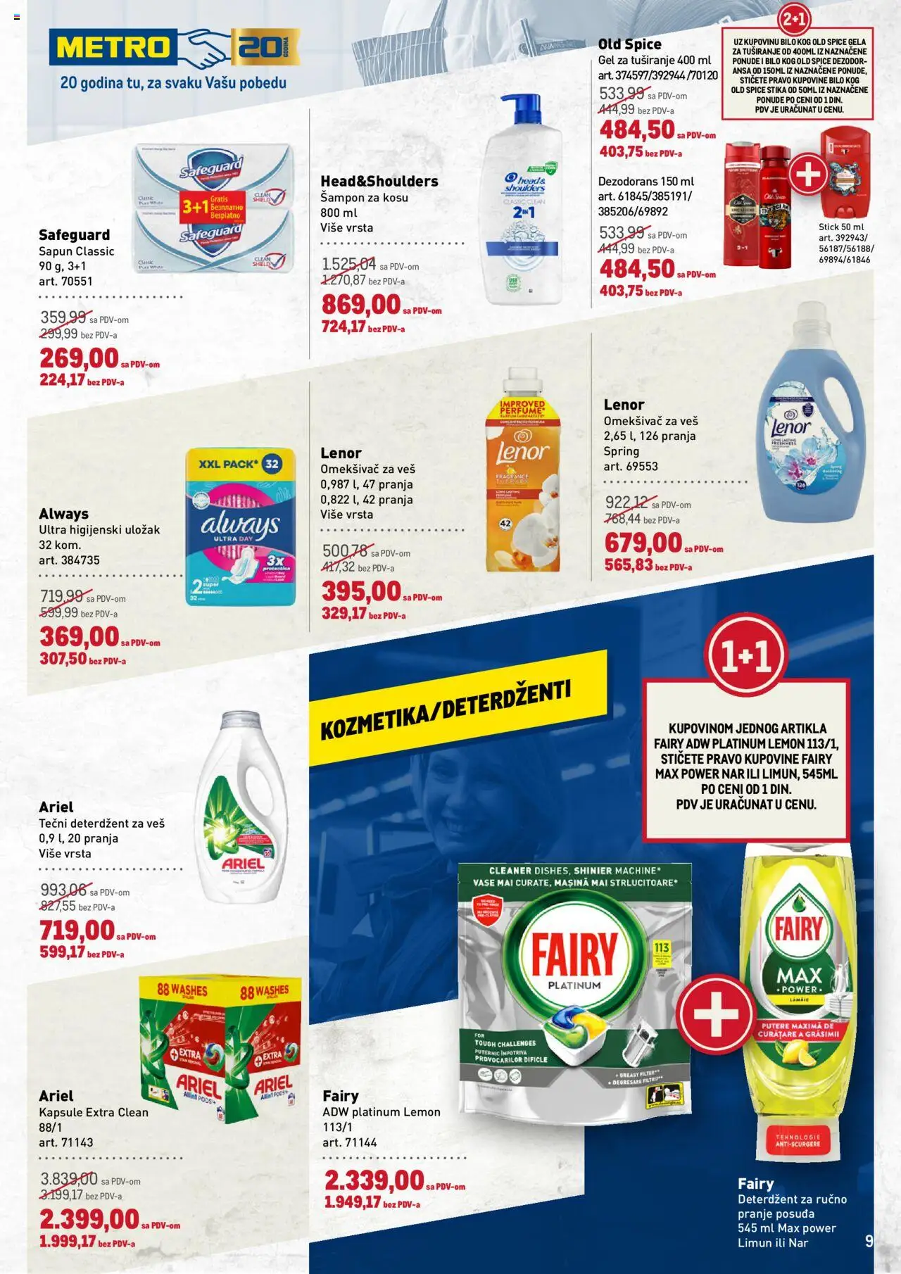 Metro katalog - važi od 16.10.2025 | Strana: 9 | Proizvode: Tečni deterdžent, Lenor, Šampon, Limun