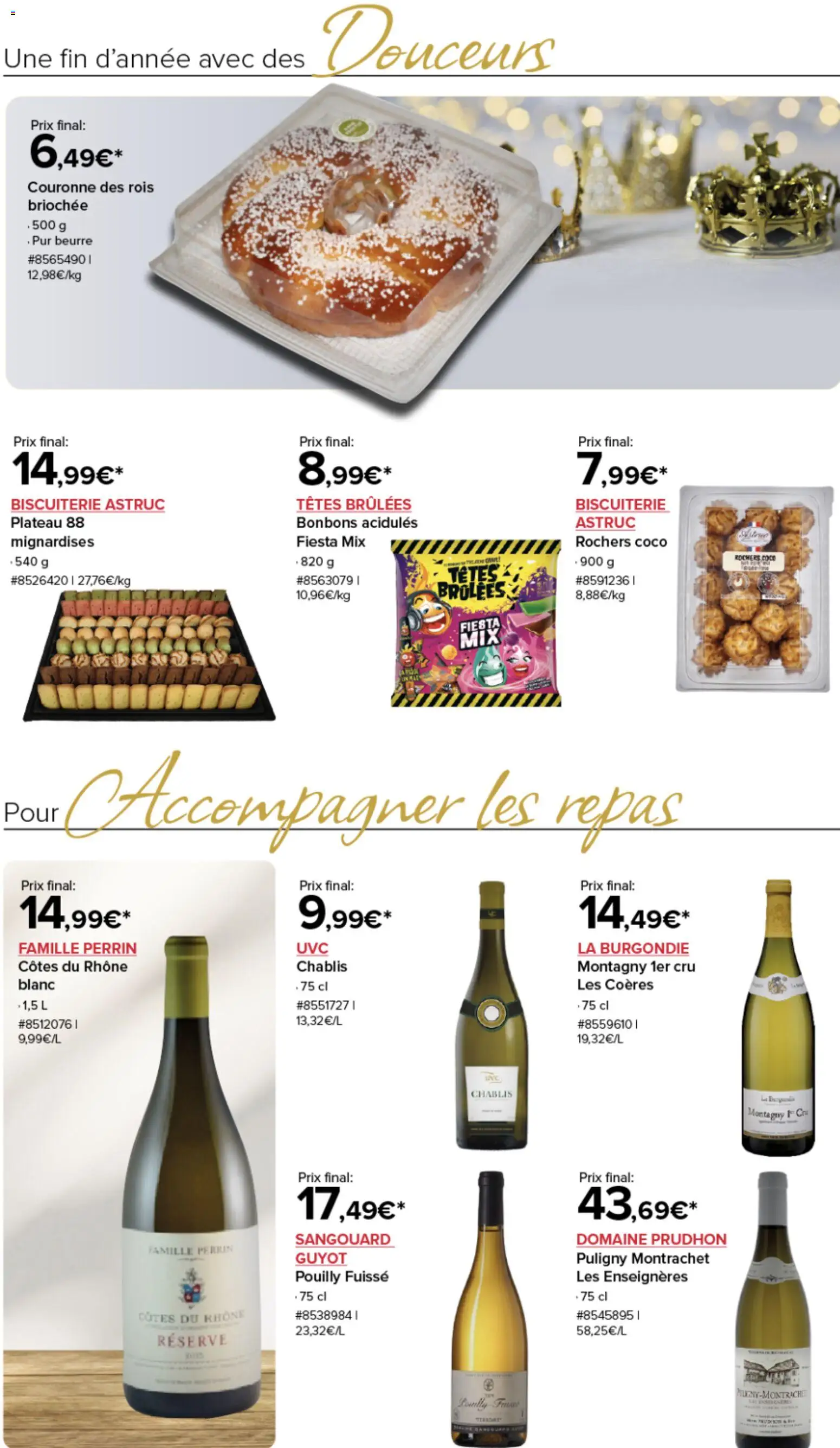 {H1} | Page: 3 | Produits: Plateau, Mignardises, Beurre, Bonbons
