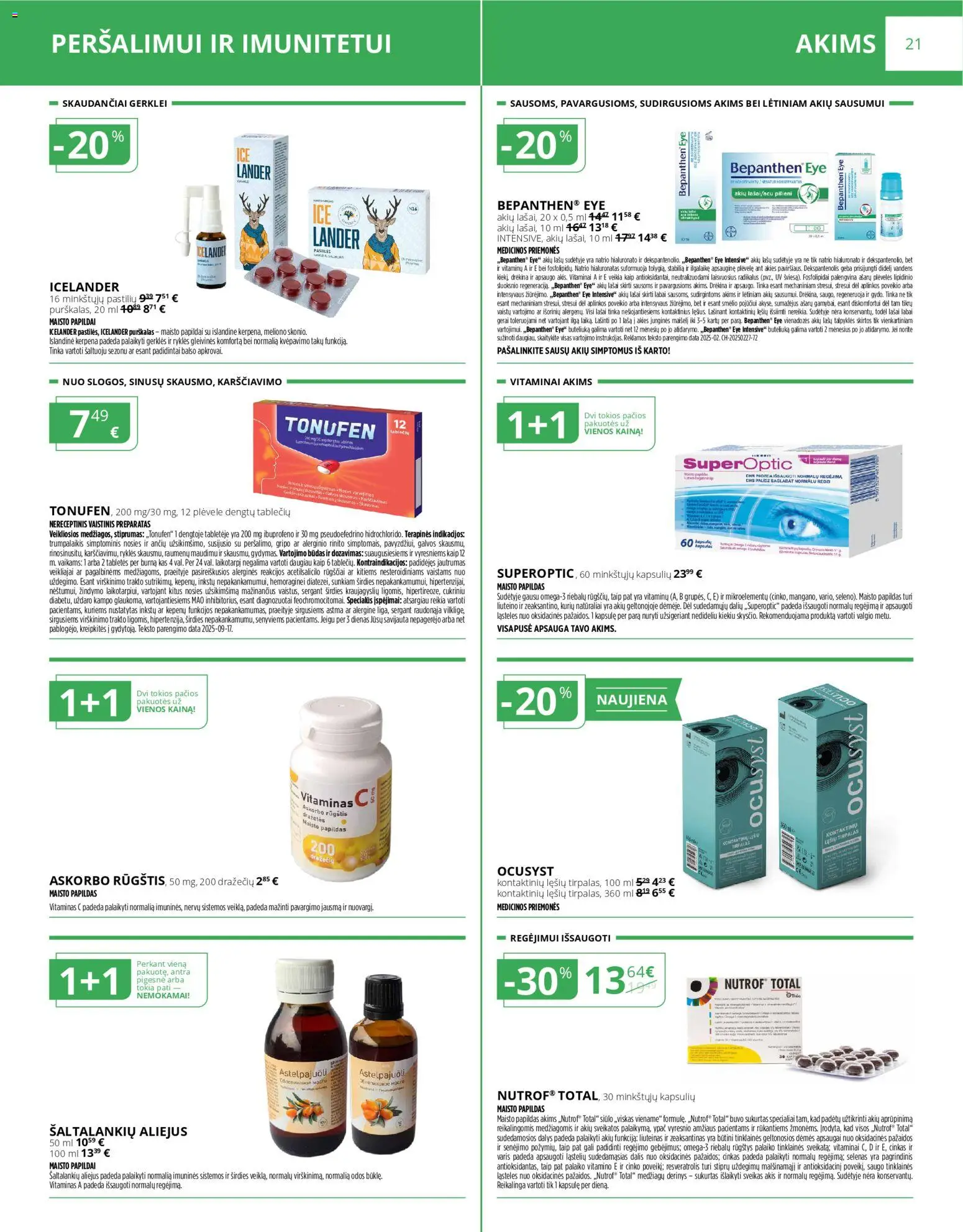 Norfa vaistinė akcijos nuo 01.03.2026 | Puslapis: 21 | Prekių: Aliejus