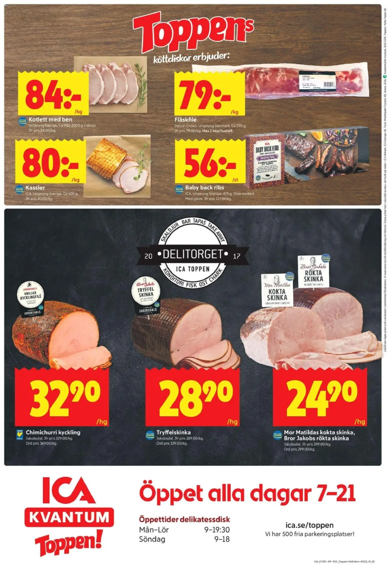 ICA Kvantum reklamblad aktuell från 13.04.2026 | Sida: 12 | Produkter: Kassler, Hylla, Ost, Skinka