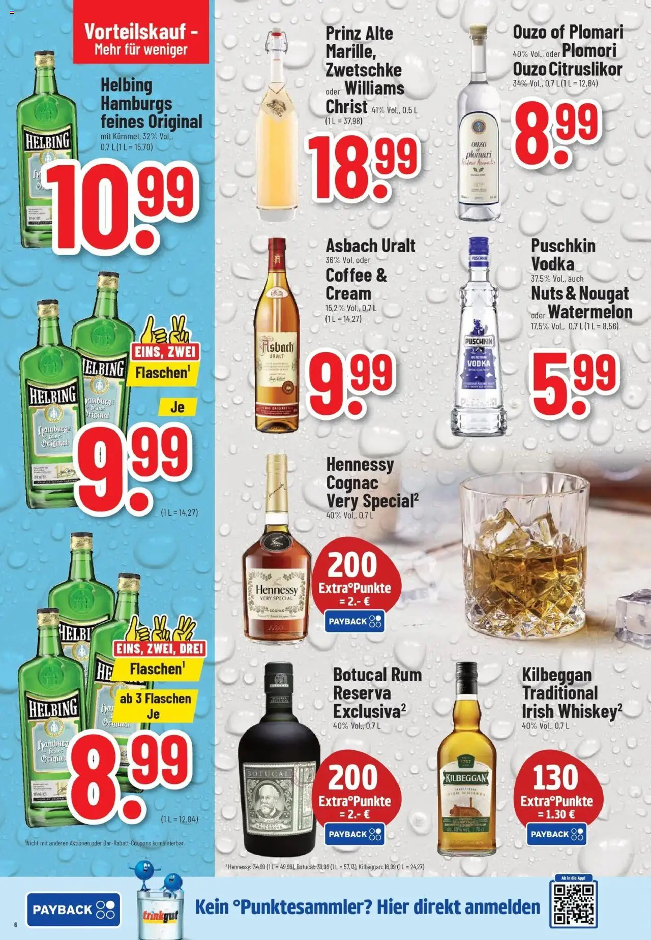 Trinkgut - trinkgut: Wochenangebote – gültig ab 06.10.2025 | Seite: 6 | Produkte: Ouzo, Rum, Vodka, Asbach