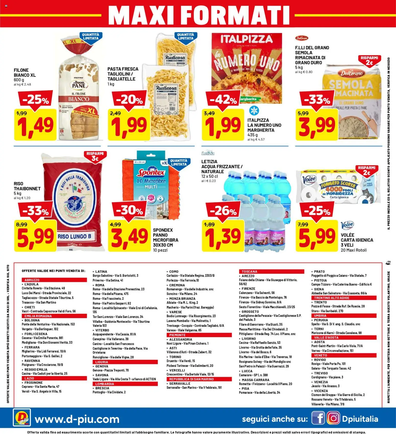 Volantino D Più del 09.04.2026 | Pagina: 20 | Prodotti: Pane, Pasta, Grappa, Terra