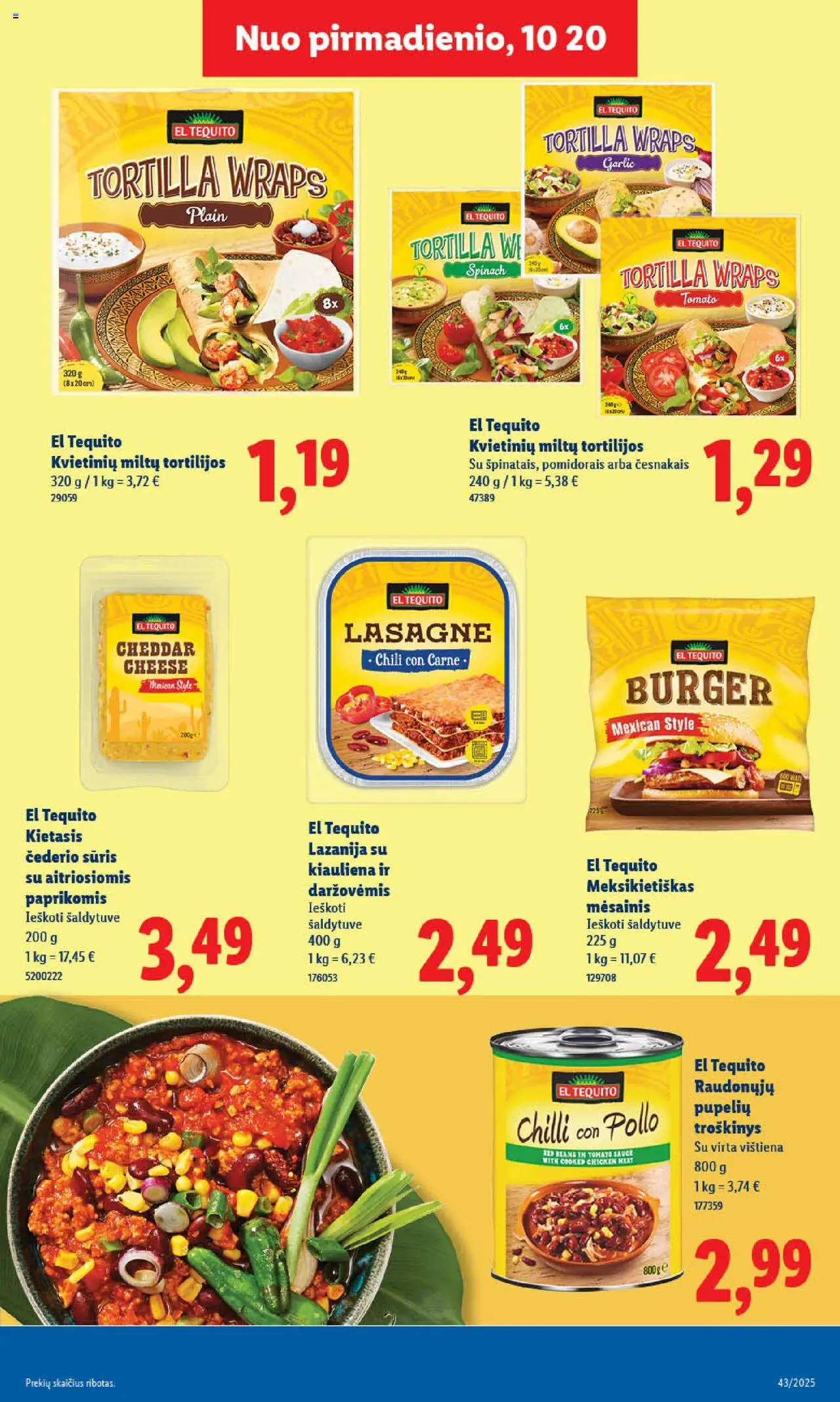 LIDL akcijos nuo 20.10.2025 | Puslapis: 19 | Prekių: Sūris, Vištiena, Kiauliena