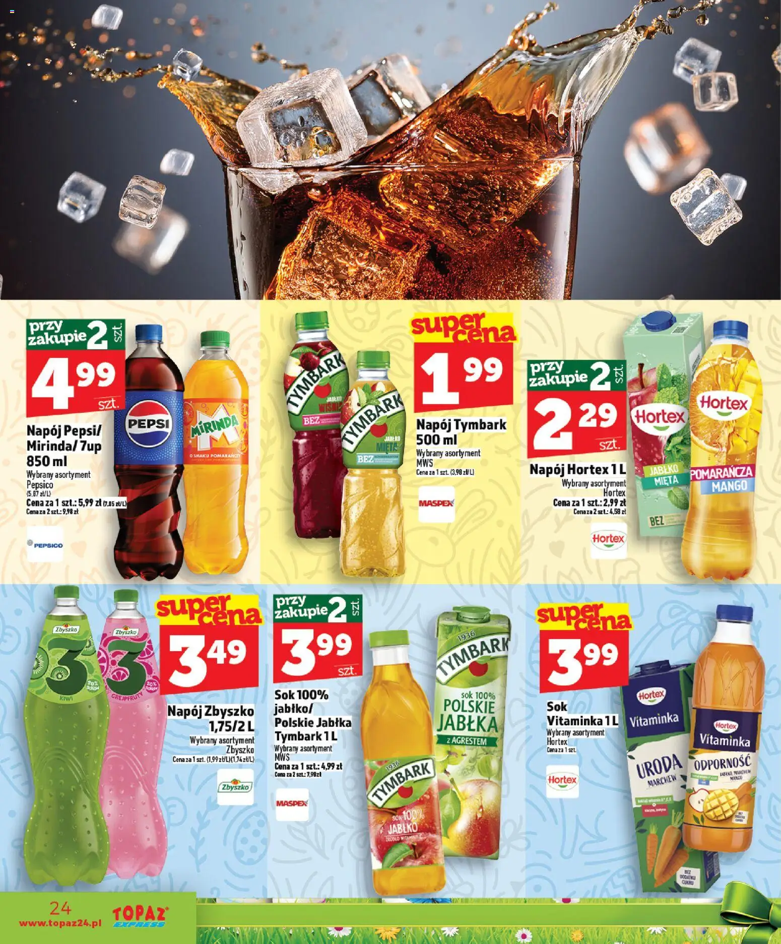 Topaz gazetka - Express od 26.03.2026 | Strona: 24 | Produkty: Mango, Mięta, Jabłka, Grejpfrut