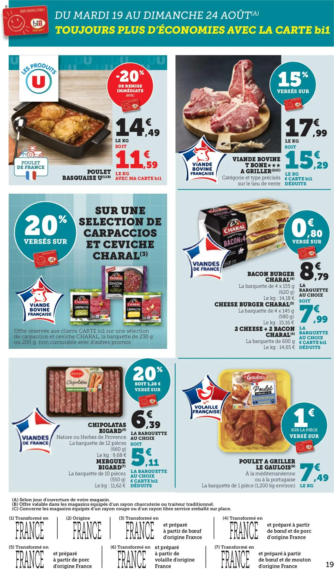  | Page: 19 | Produits: Volaille, Merguez, Viande, Viande bovine
