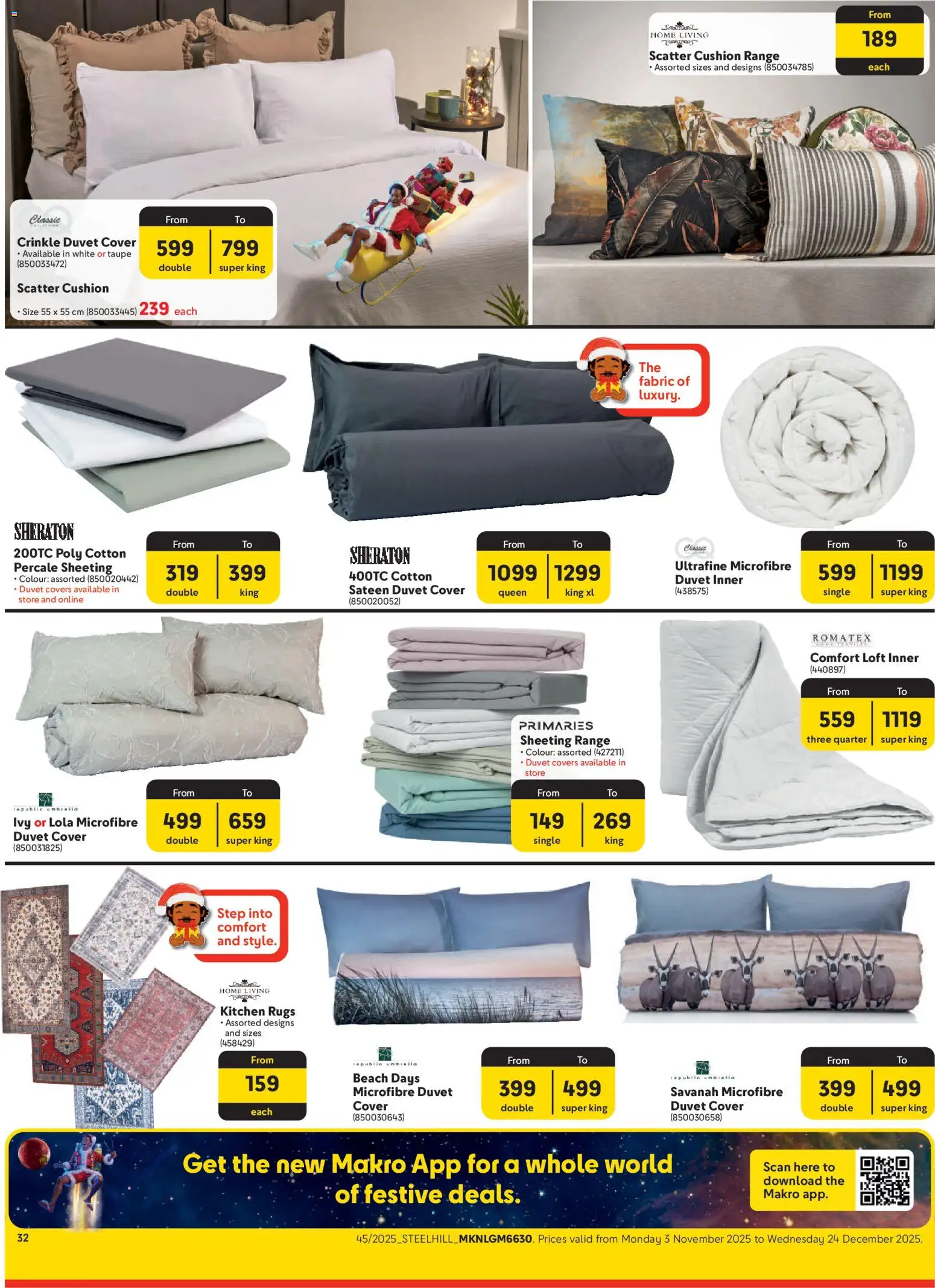 New Makro catalogue – valid from 03.11.2025 | Page: 32 | Products: Cover, Duvet, Cushion
