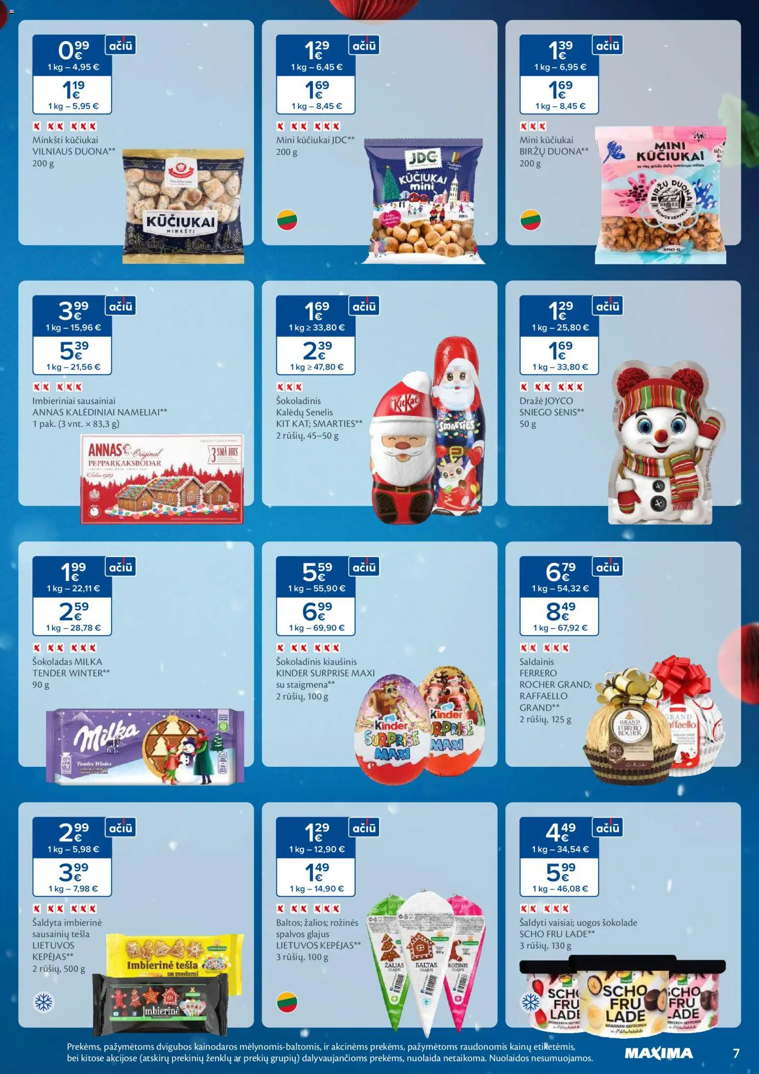 MAXIMA akcijos nuo 18.11.2025 | Puslapis: 7 | Prekių: Sausainiai, Duona, Šokoladas
