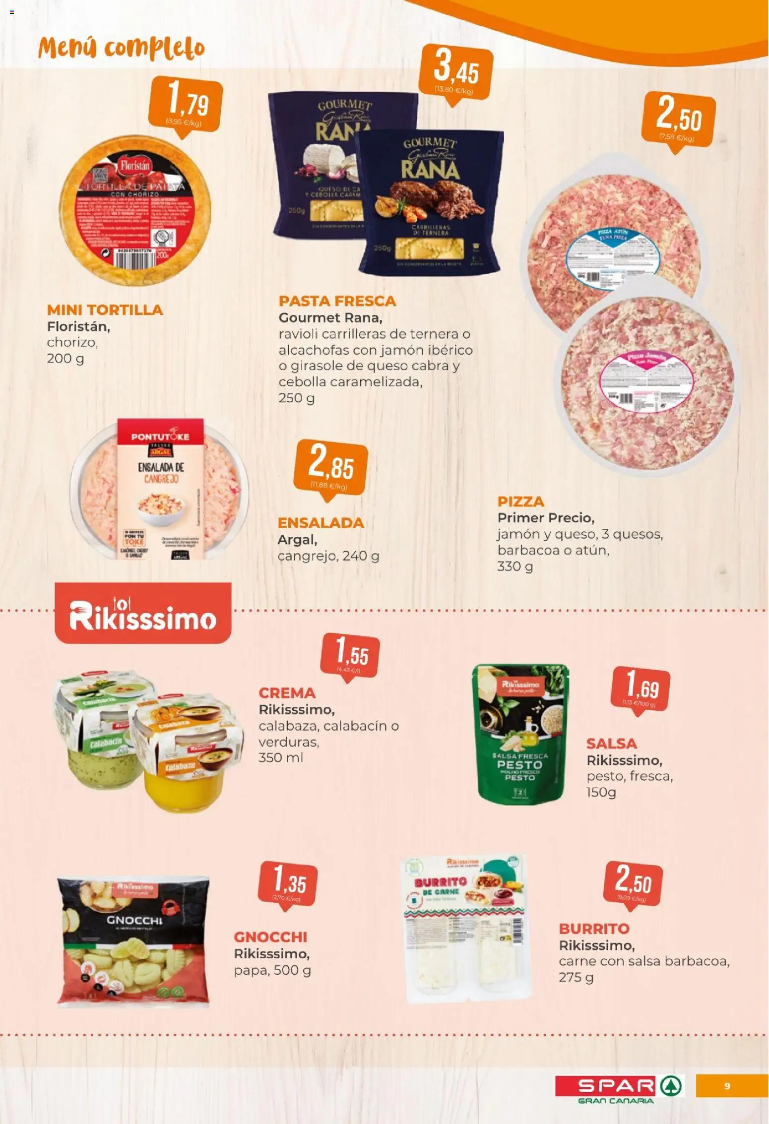 Spar - folleto │ válido desde el 09.01.2026 | Página: 9 | Productos: Calabacín, Jamón ibérico, Pasta, Παγωμένο τσάι