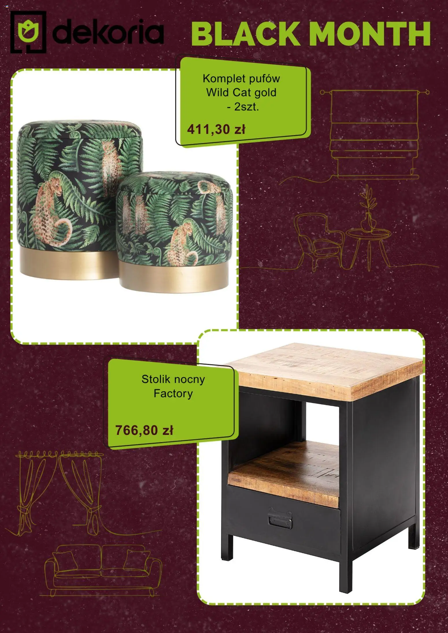 Dekoria Black Friday od 18.11.2025 | Strona: 6 | Produkty: Stolik nocny