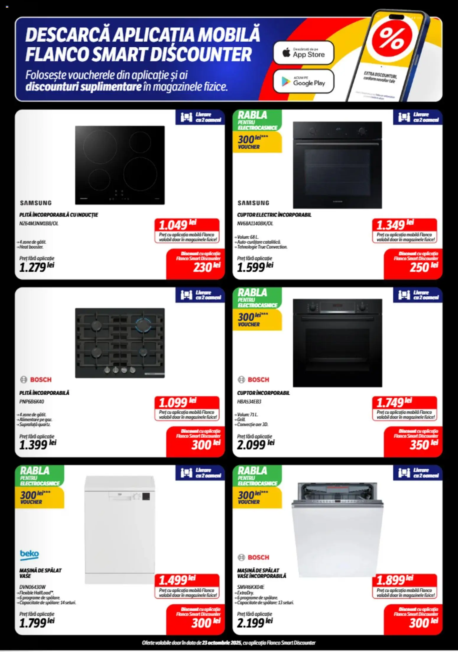 Noul catalog Flanco – valabil de la 23.10.2025 | Pagină: 11 | Produse: Mașină De Spălat, Cuptor, Plită, Grill