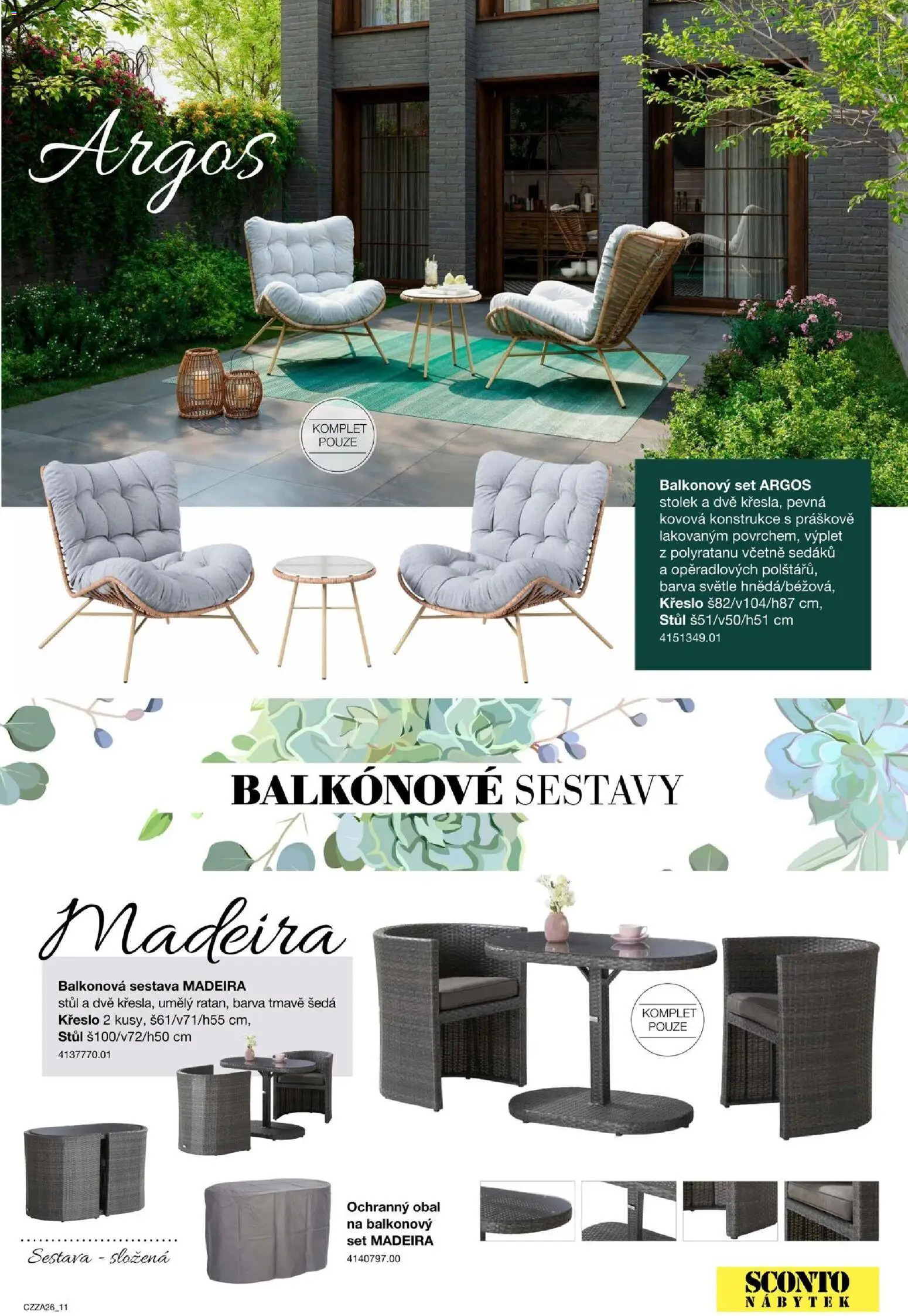 Sconto nábytek katalog - Zahradní speciál od 01.01.2026 | Strana: 11 | Produkty: Nábytek, Křeslo, Stolek, Stůl