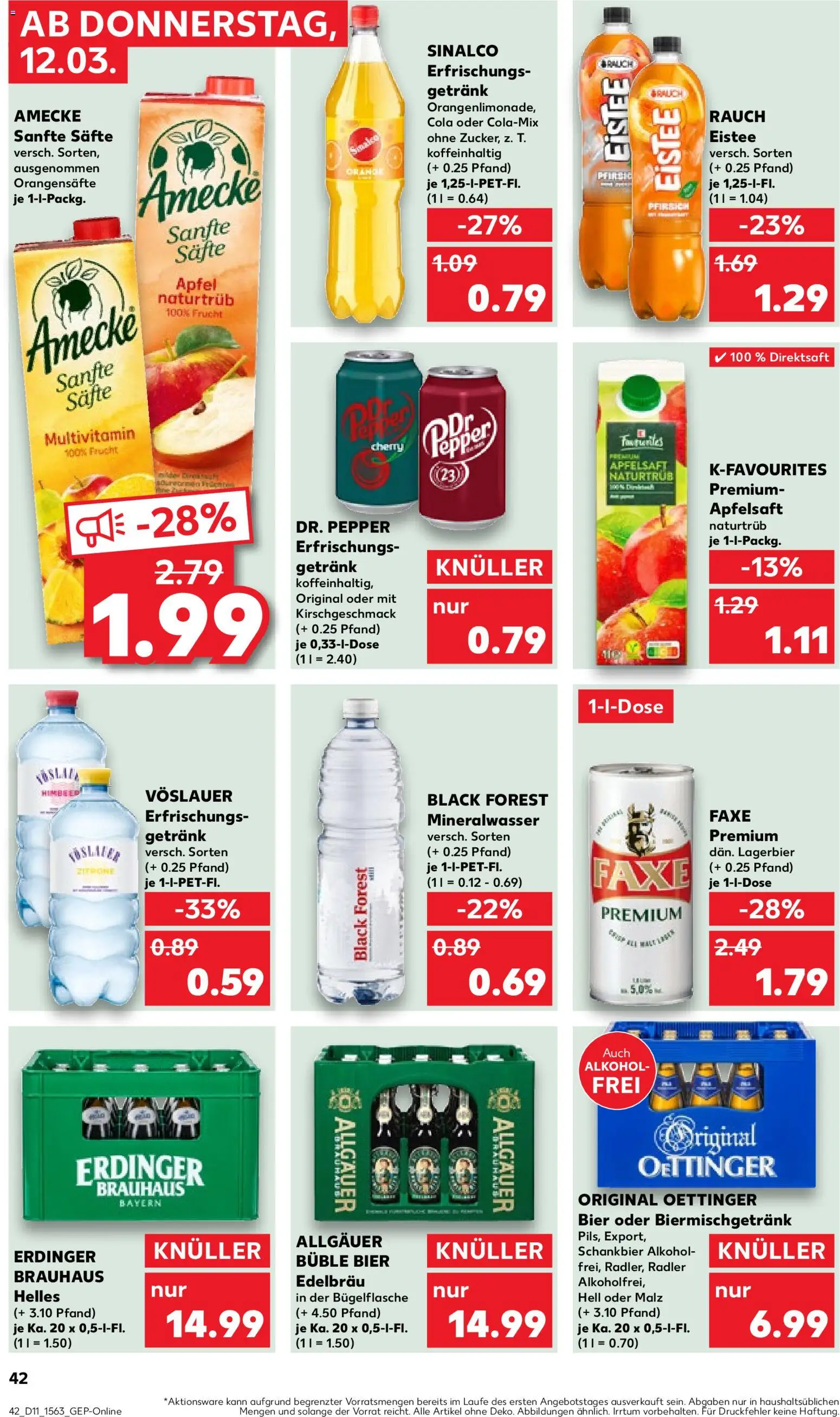 Kaufland Prospekt Hamburg	 – gültig ab 12.03.2026 | Seite: 42 | Produkte: Erdinger, Cola, Apfelsaft, Radler