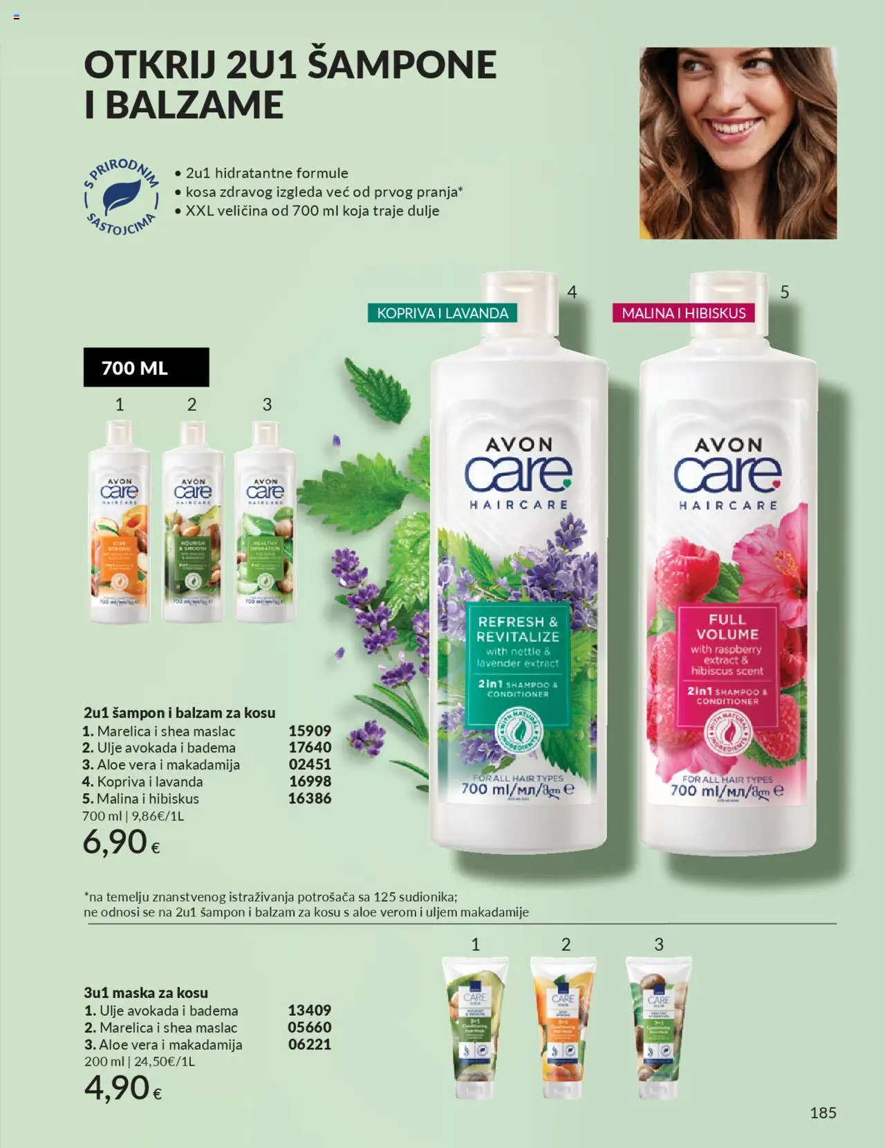 Avon katalog | vrijedi od 30.09.2025 | Stranica: 185 | Proizvodi: Maska za kosu, Maska, Maslac, Ulje