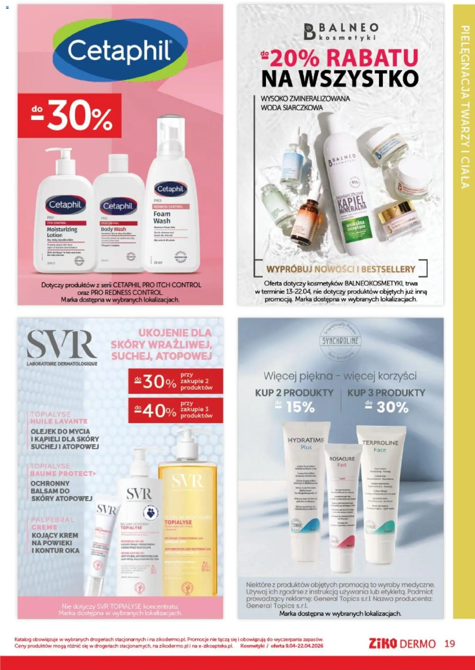 Ziko gazetka od 09.04.2026 | Strona: 19 | Produkty: Kąpiel, Body, Lotion, Woda