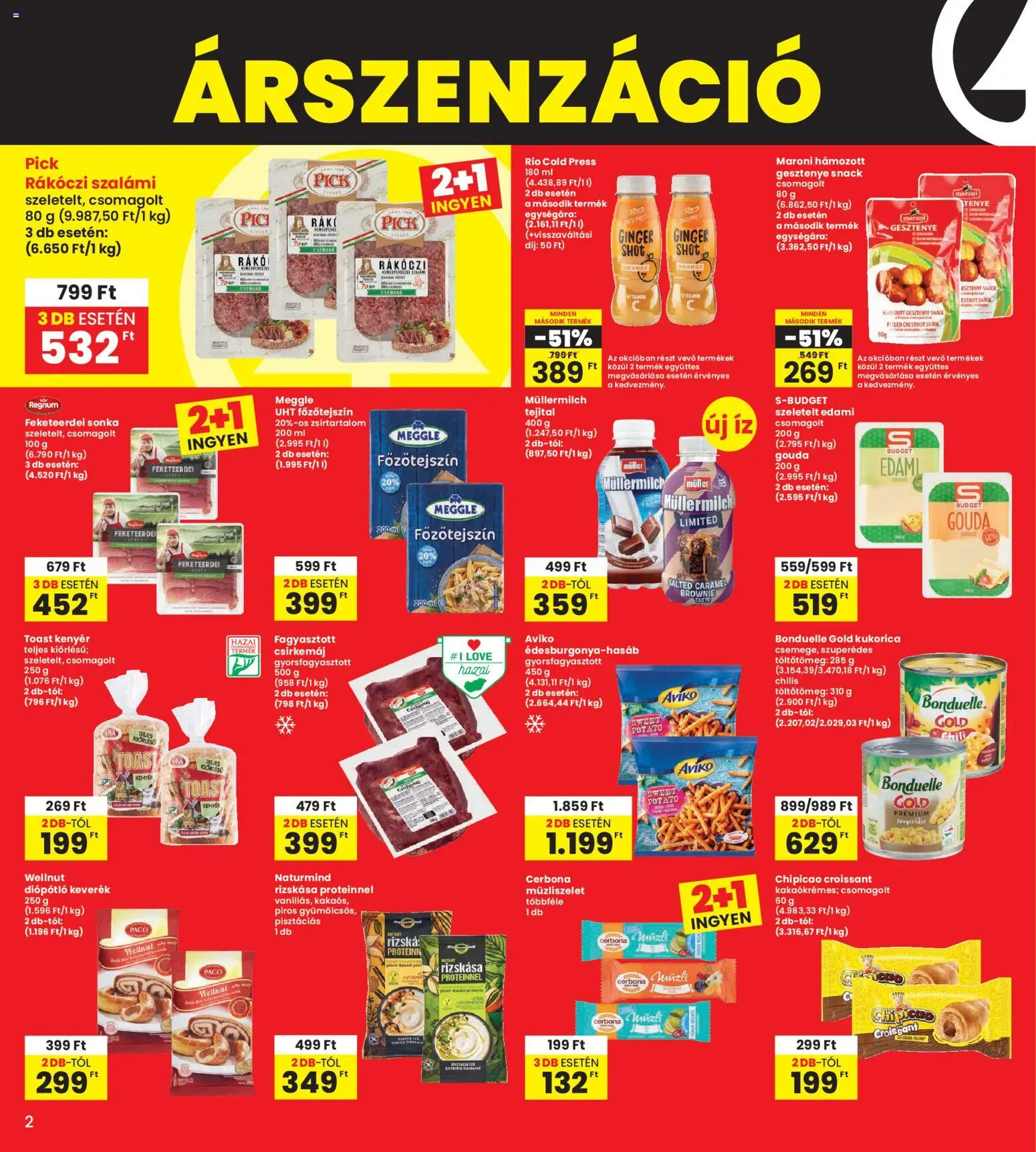 Interspar akciós ujság - amely érvényes a következő dátumtól: 20.11.2025 | Oldal: 2 | Termékek: Sonka, Kenyér, Müzliszelet, Brownie