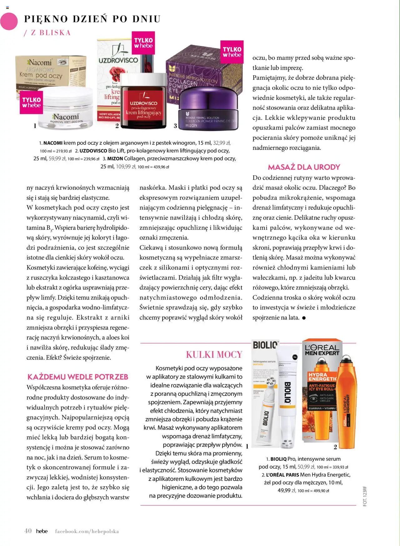 Hebe Gazetka - Magazyn od 01.05.2025 | Strona: 40 | Produkty: Kosmetyki, Aloes, Róż, Krem