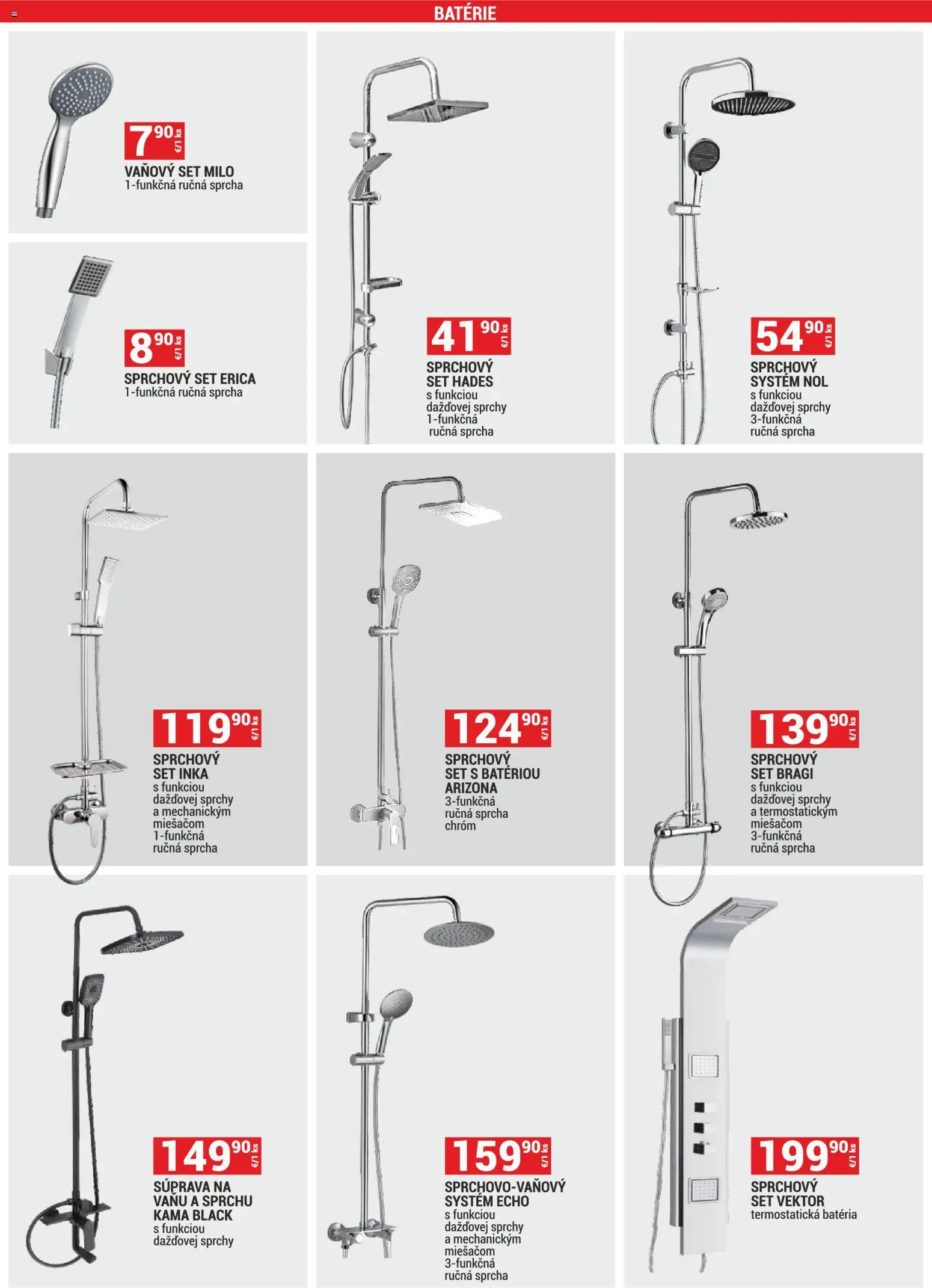 Nové Merkury Market akcie – leták je platný od 01.11.2025 | Strana: 58 | Produkty: Batéria, Sprcha