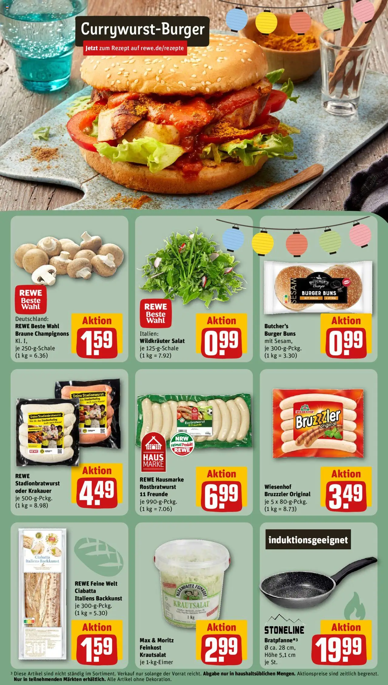 Rewe ihr Kaufpark Prospekt 	 – gültig ab 08.09.2025 | Seite: 15 | Produkte: Burger, Champignons, Gewürze, Salat