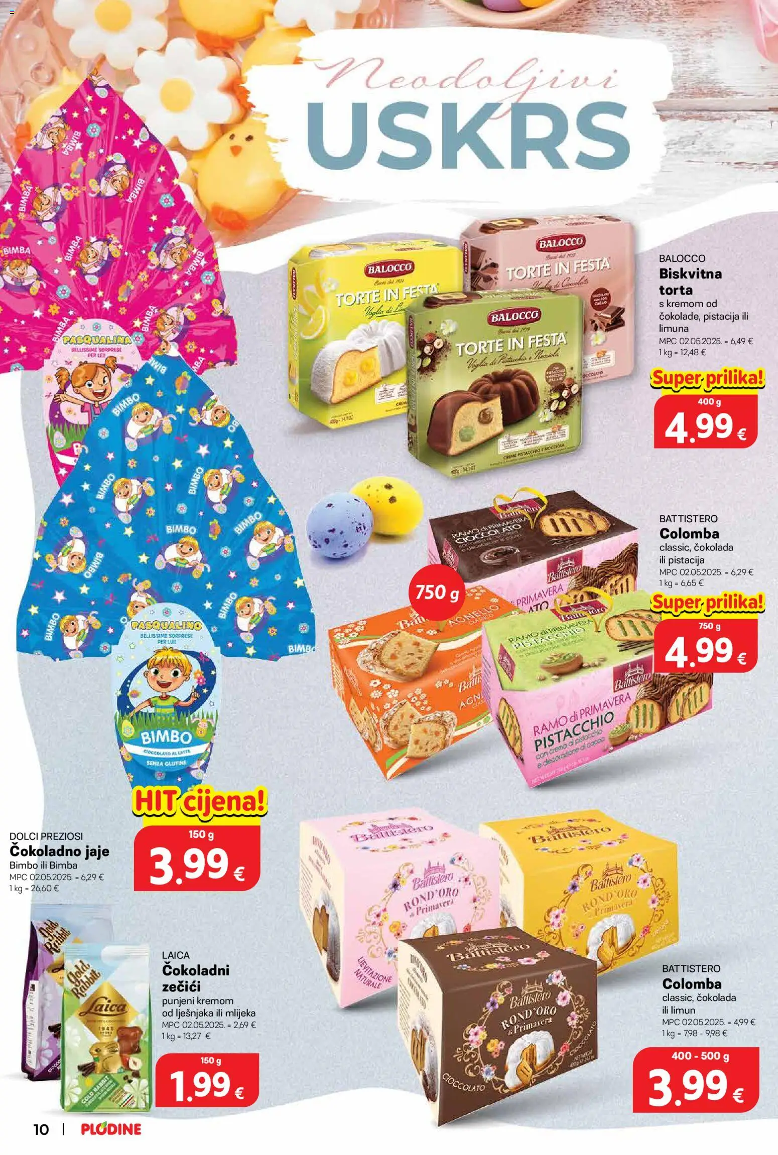Plodine katalog | vrijedi od 18.03.2026 | Stranica: 10 | Proizvodi: Čokolada, Limun, Torta
