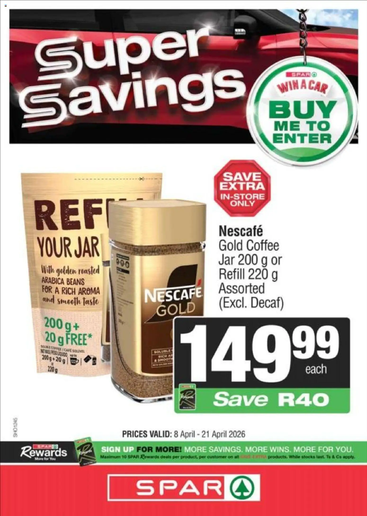 New Spar catalogue – valid from 08.04.2026 | Page: 4 | Products: Beans, Coffee