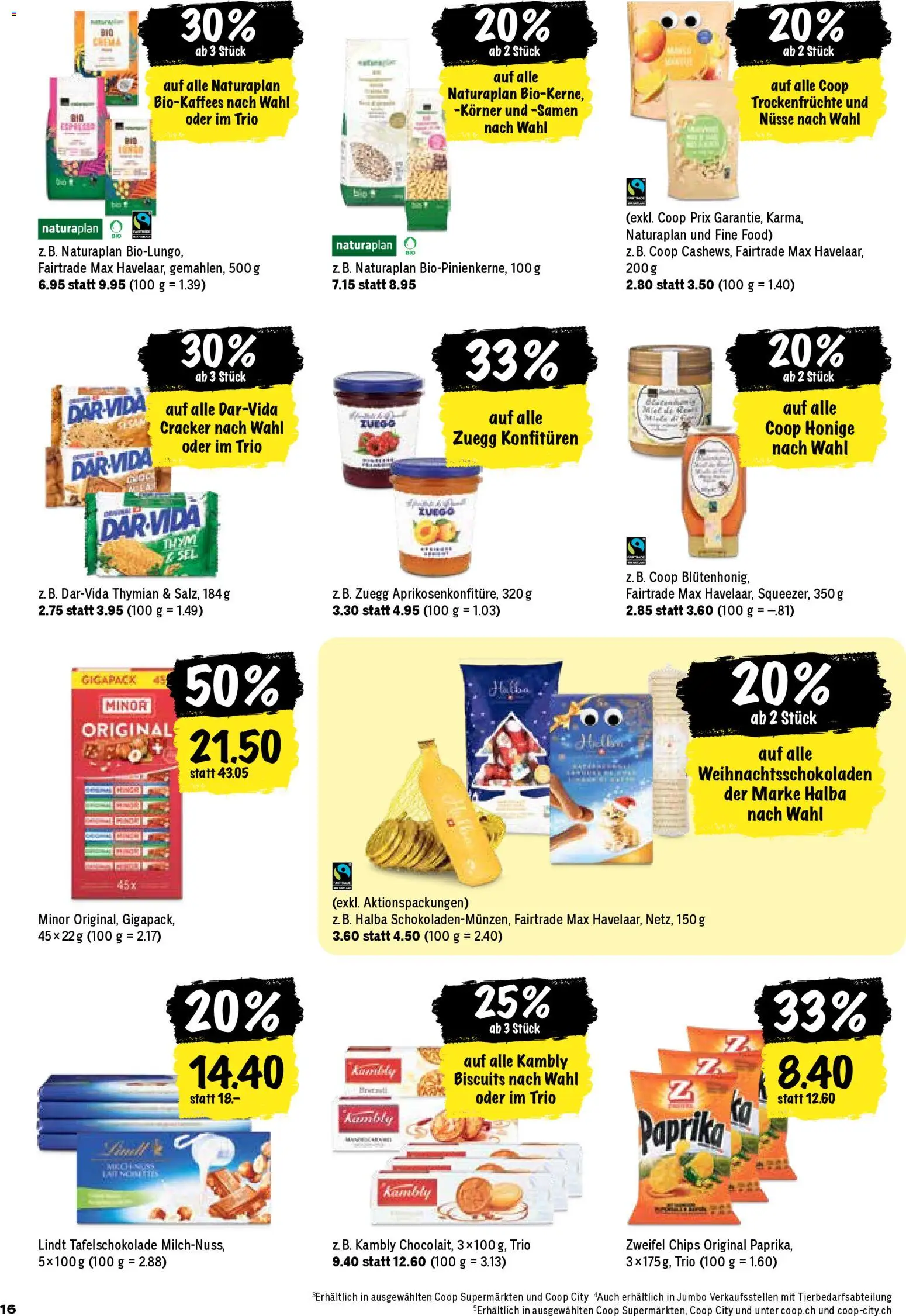 Coop Aktionen – gültig ab 04.12.2025 | Seite: 16 | Produkte: SUP, Chips, Nüsse