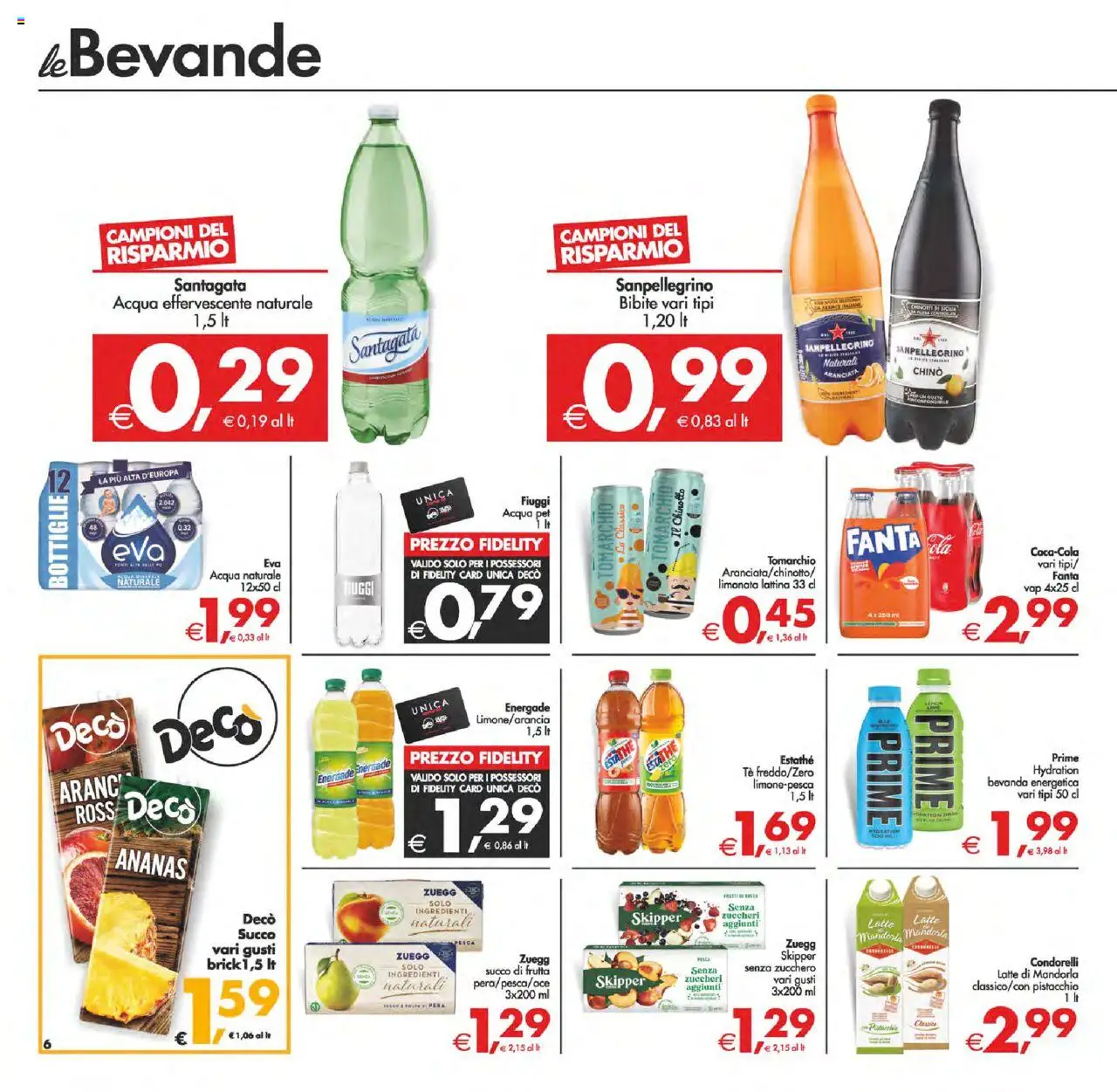Volantino Decò del 02.09.2025 | Pagina: 6 | Prodotti: Tè, Frutta, Bibite, Succo di frutta