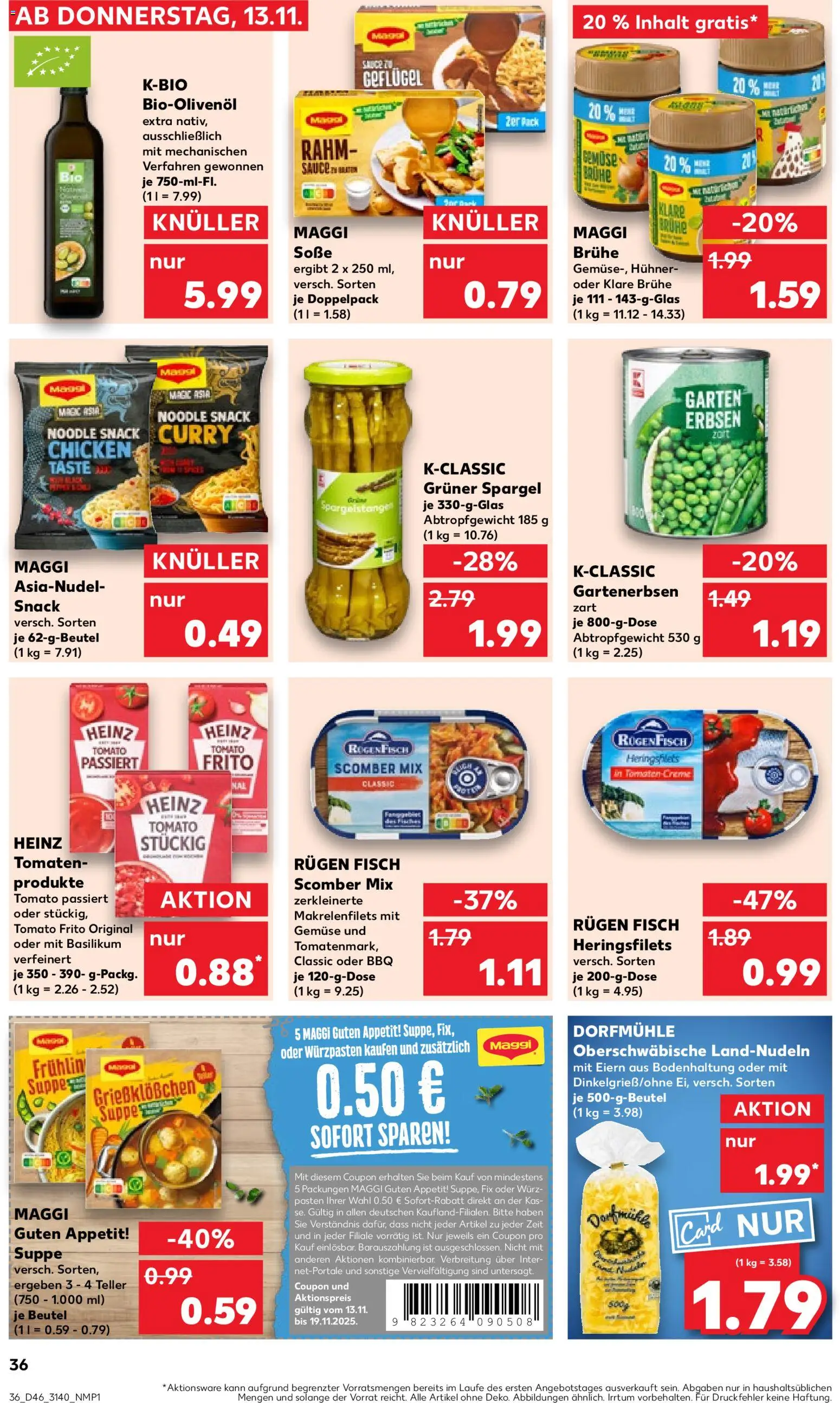 Kaufland prospekt Leipzig	 – gültig ab 13.11.2025 | Seite: 36 | Produkte: Spargel, Gemüse, Soße, Maus