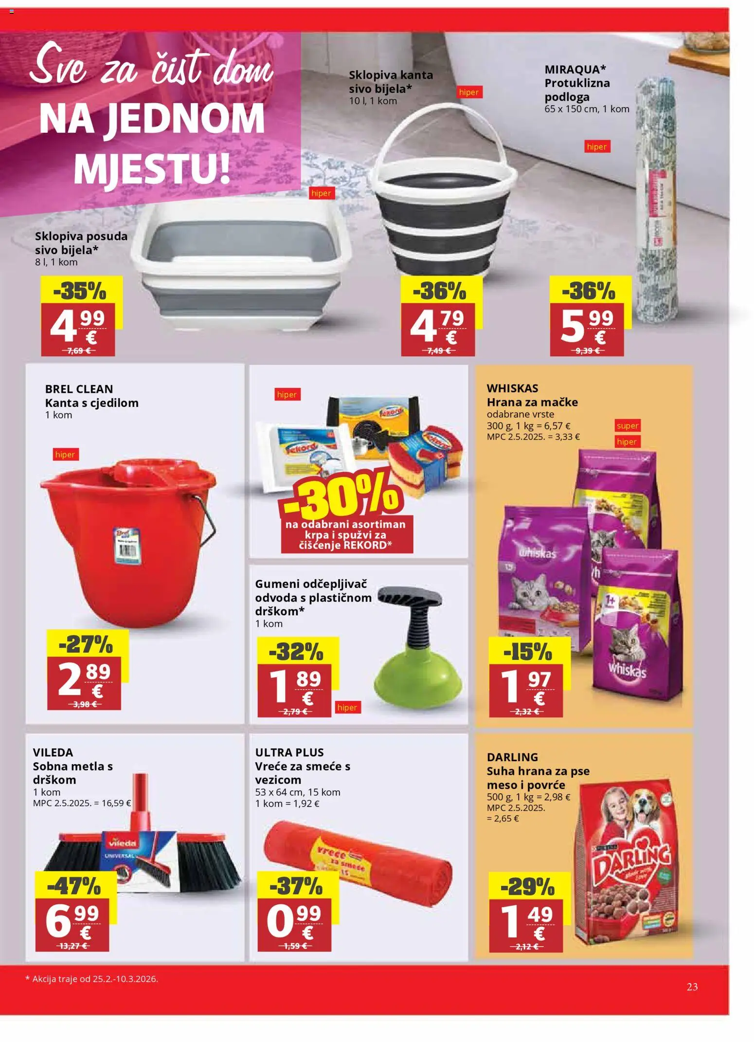 Ribola katalog | vrijedi od 25.02.2026 | Stranica: 23 | Proizvodi: Whiskas, Hrana za pse, Metla, Povrće