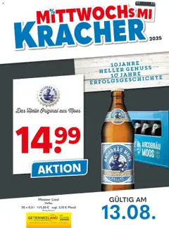 Getränkeland Mittwochs Kracher gültig ab dem 13.08.2025