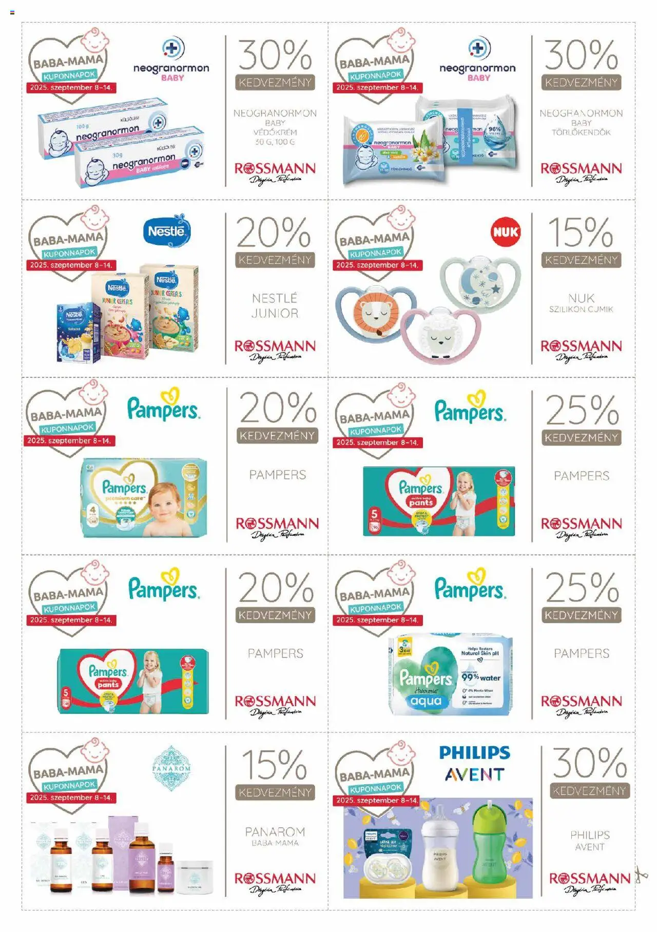 Rossmann akciós ujság - amely érvényes a következő dátumtól: 08.09.2025 | Oldal: 6 | Termékek: Pampers