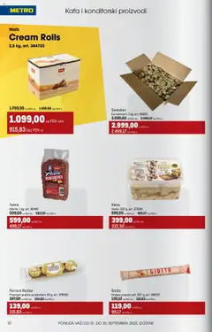 Metro katalog - važi od 01.09.2025 | Strana: 10 | Proizvode: Kikiriki, Praline, Kafa, Ferrero