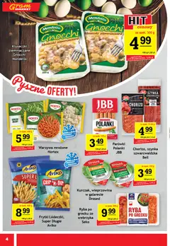 Pogląd oferty "Gram Market gazetka" - ważna od 01.04.2026 | Strona: 4 | Produkty: Groszek, Kiełbasa dojrzewająca, Parówki, Warzywa
