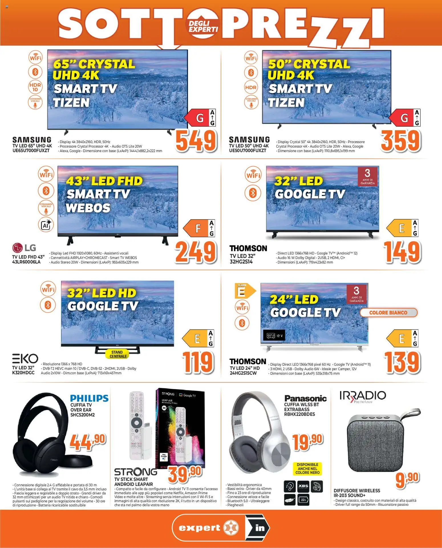 Volantino Ipercoop del 26.02.2026 | Pagina: 4 | Prodotti: smart TV, TV, Video, Cavo