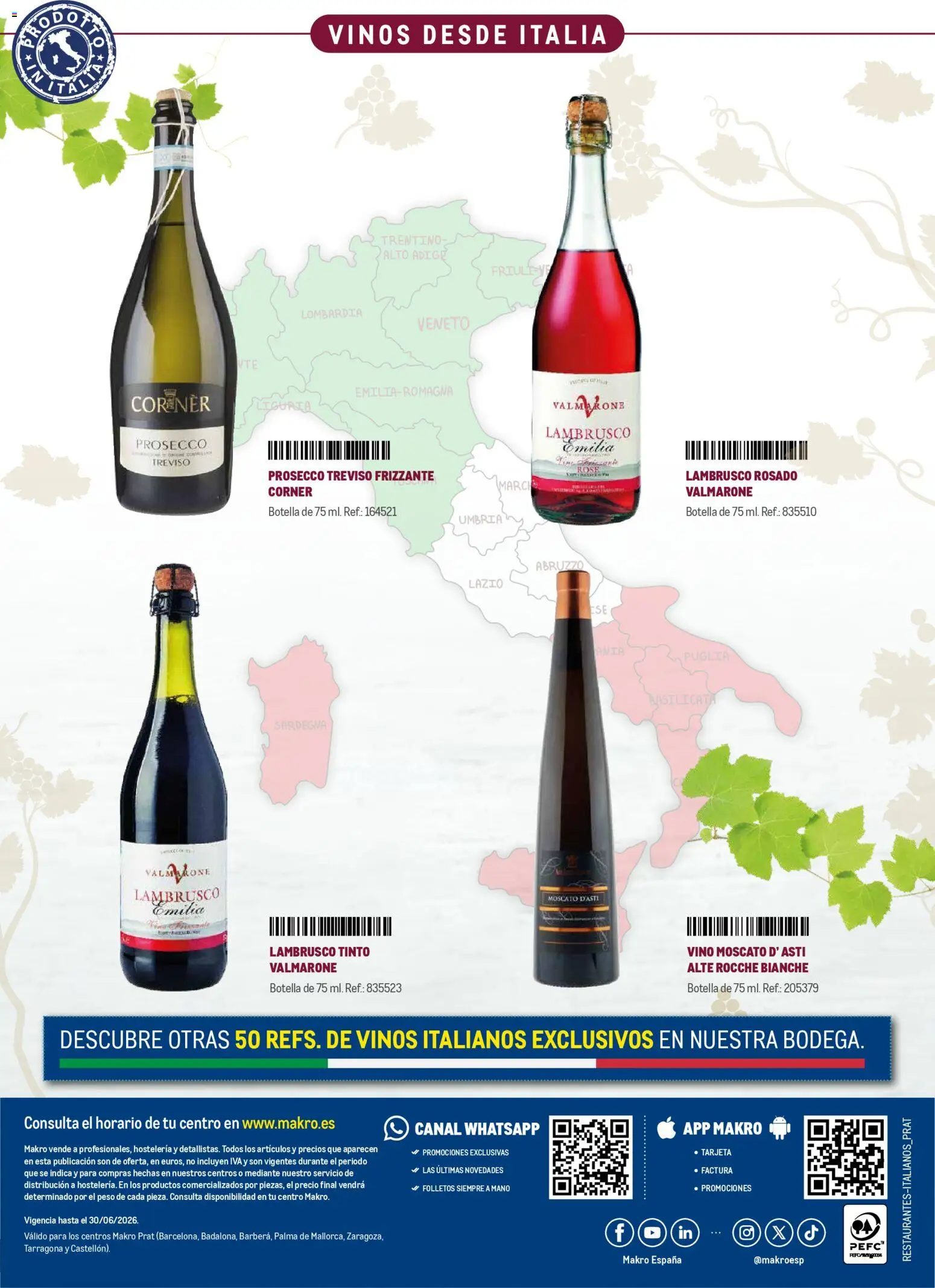 Makro Restaurantes italianos Prat │ válido desde el 27.03.2026 | Página: 24 | Productos: Vino, Peso