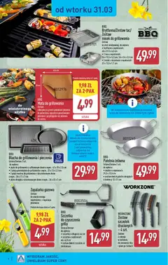 Pogląd oferty "Aldi gazetka - Artykuły przemysłowe i tekstylia" - ważna od 31.03.2026 | Strona: 4 | Produkty: Plyty, Szczotka, Patelnia