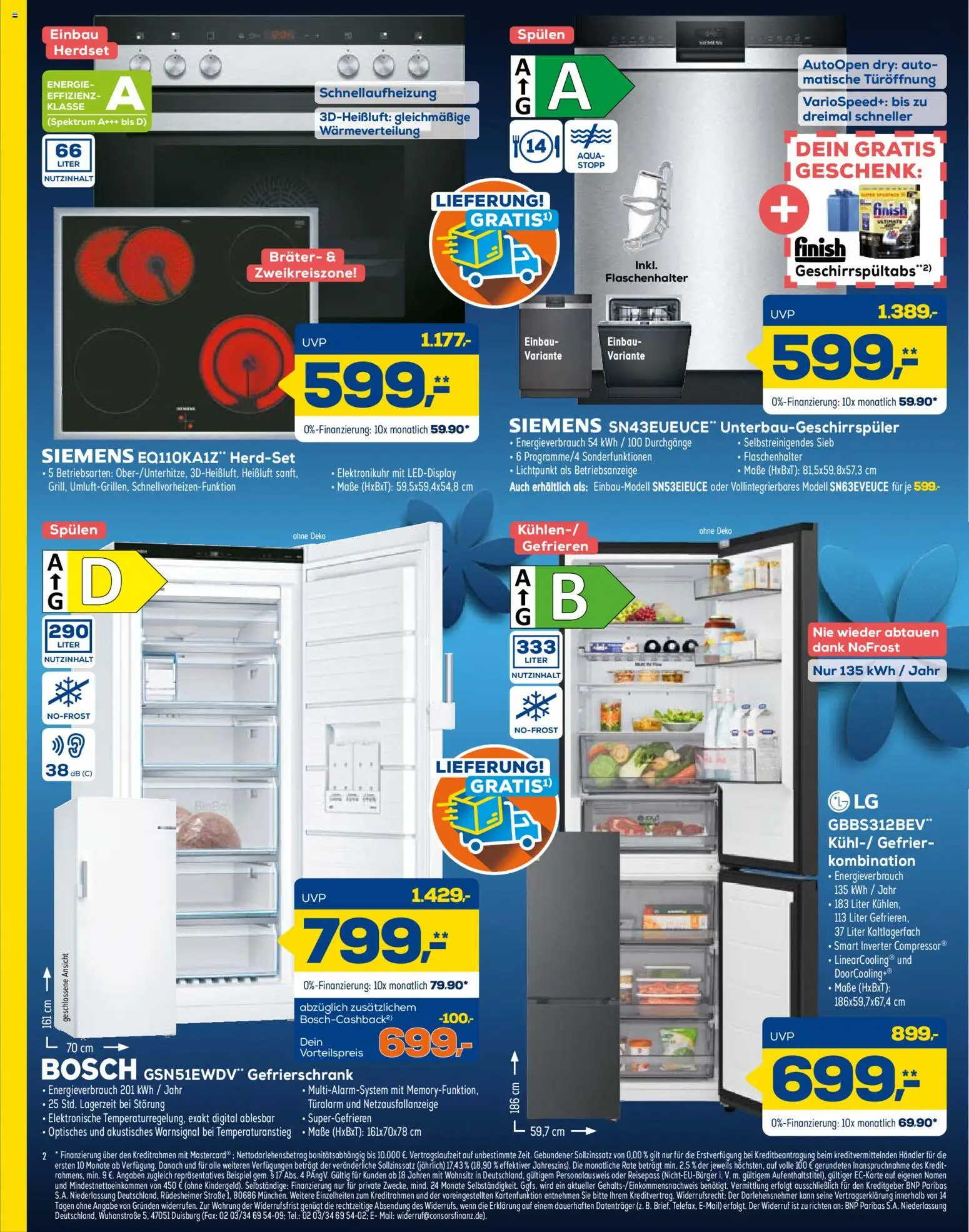 Euronics Prospekt 	 – gültig ab 04.04.2026 | Seite: 2 | Produkte: Bosch, LG, Siemens, Finish