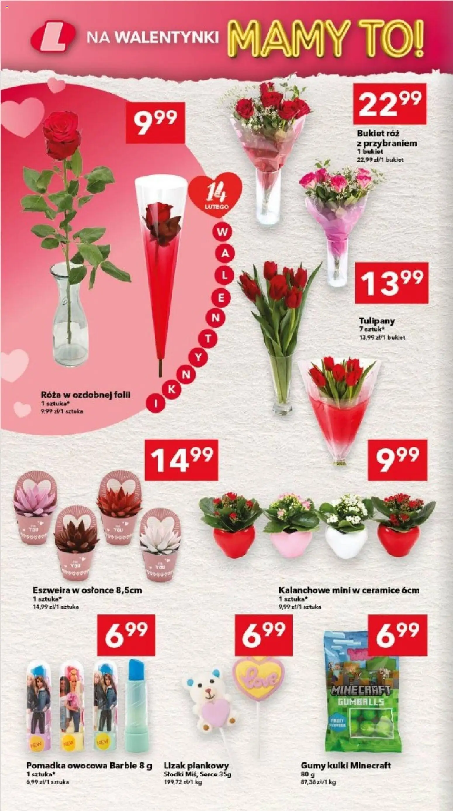 Lewiatan gazetka - Legnica od 12.02.2026 | Strona: 10 | Produkty: Barbie, Pomadka, Róż, Tulipany