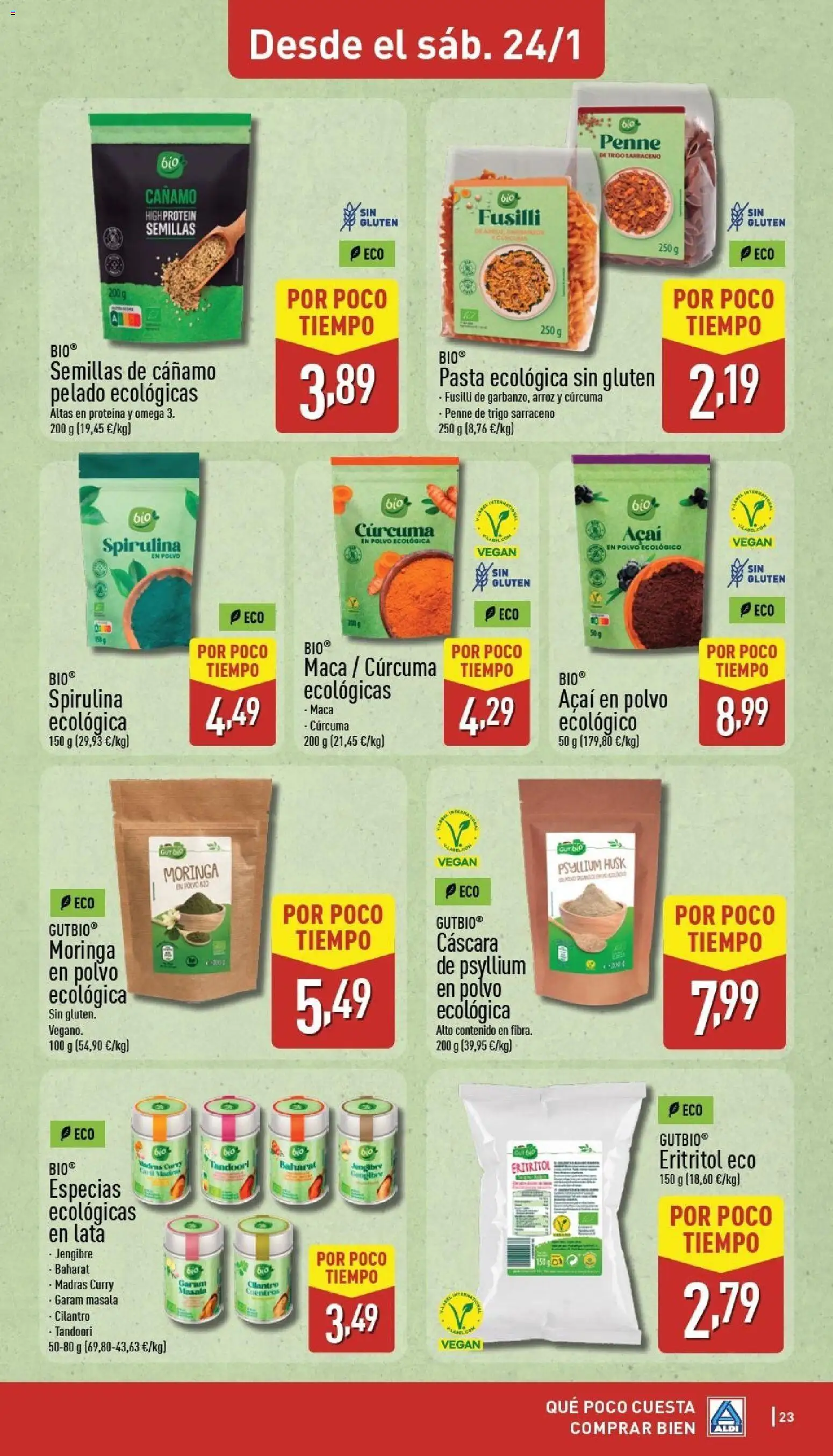 Aldi folleto Baleares │ válido desde el 19.01.2026 | Página: 23 | Productos: Polvo, Arroz, Pasta