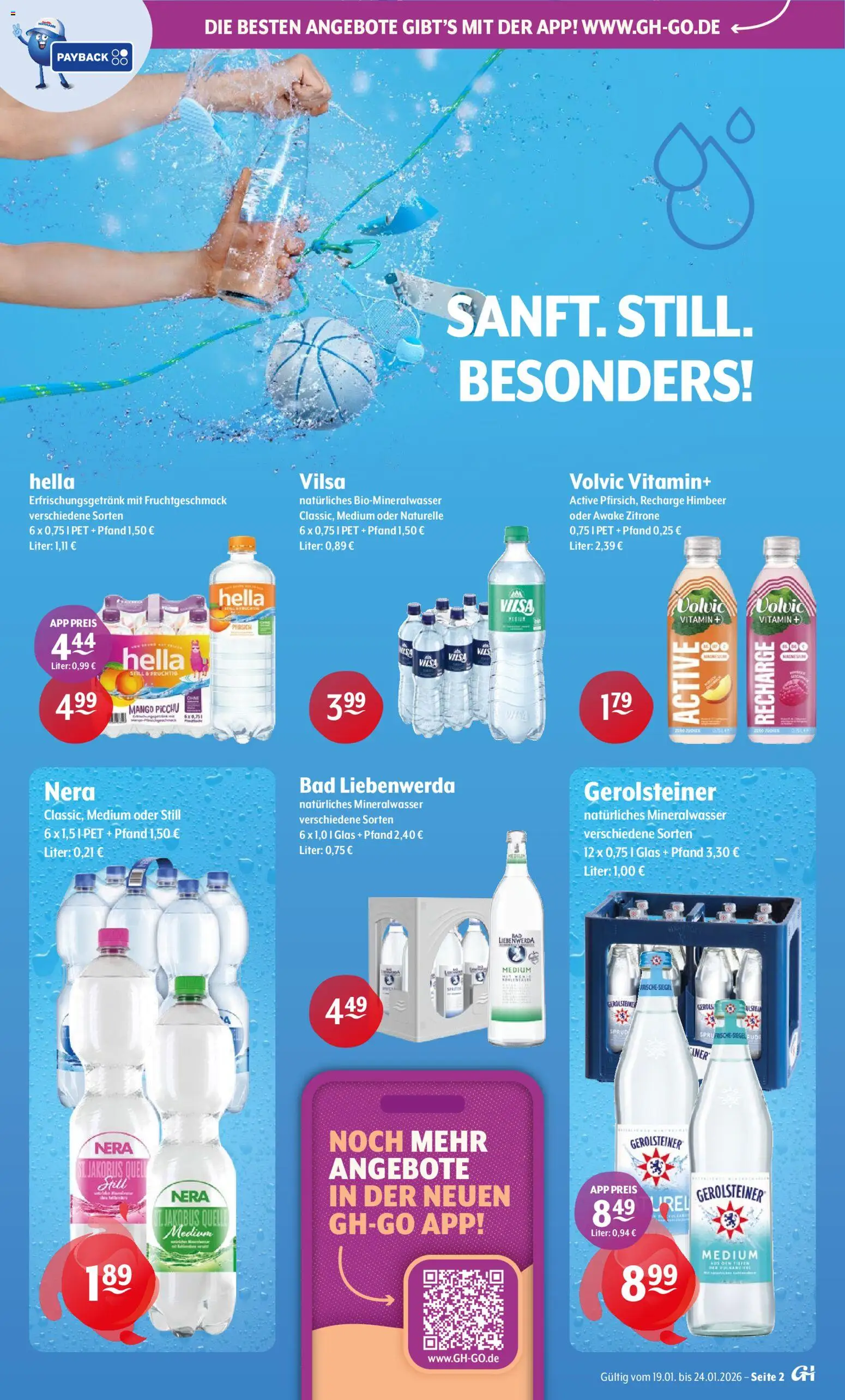 Trink und Spare Prospekt – gültig ab 19.01.2026 | Seite: 2 | Produkte: Bad, Hella, Mango, Volvic