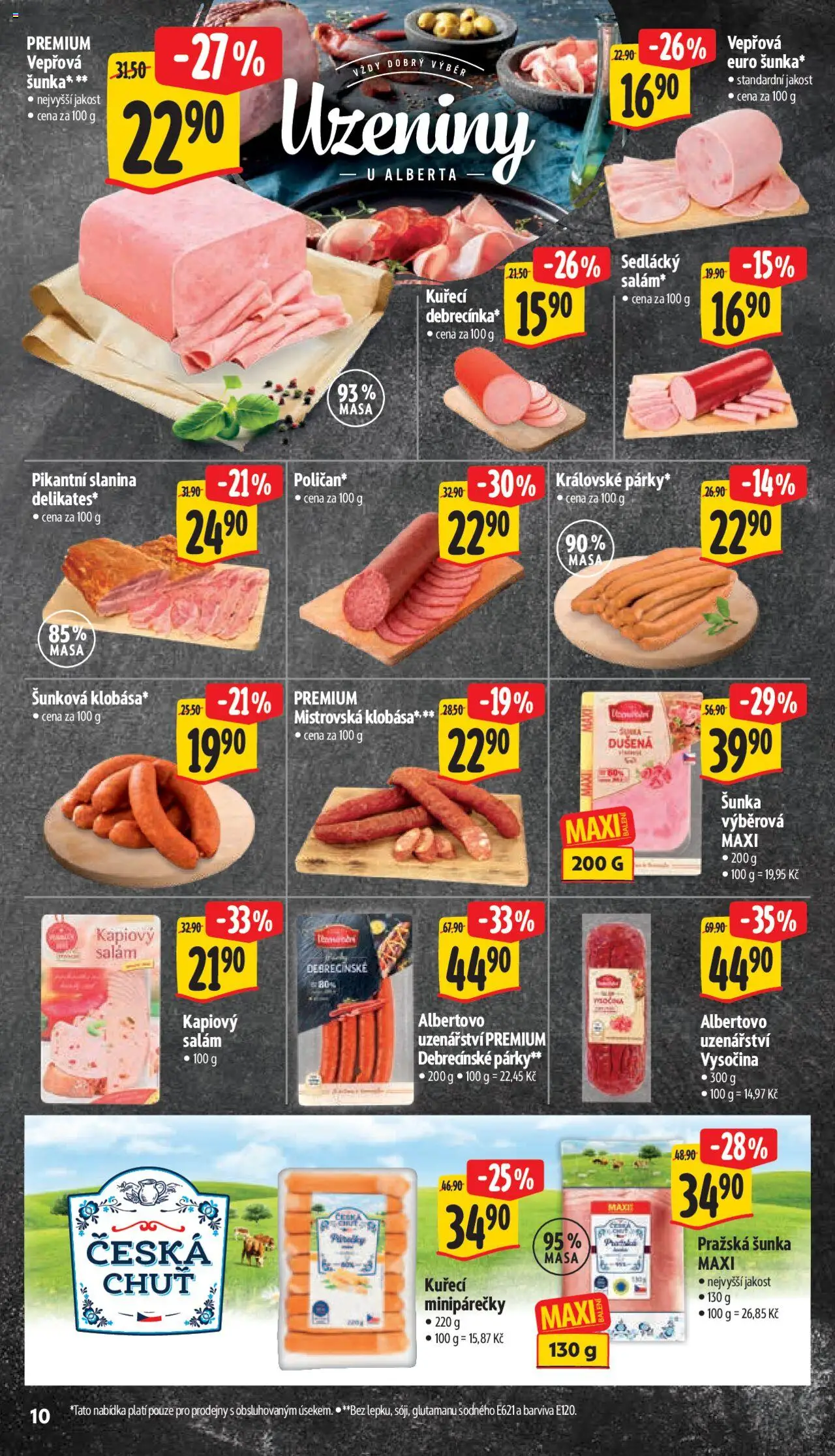 Albert leták - Supermarket od 13.08.2025 | Strana: 17 | Produkty: Šunka, Klobása, Uzeniny, Slanina