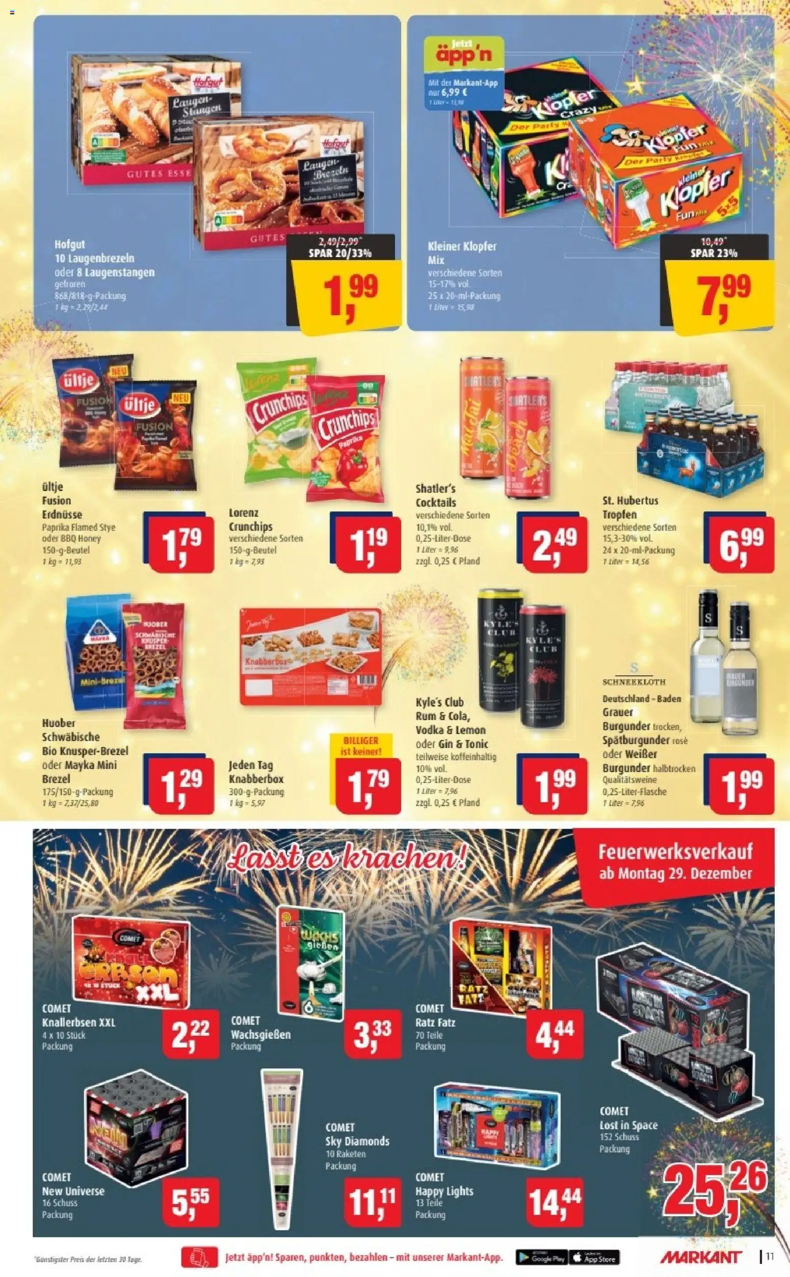 Markant Prospekt 	 – gültig ab 29.12.2025 | Seite: 11 | Produkte: Erdnüsse, Paprika, Vodka, Gin