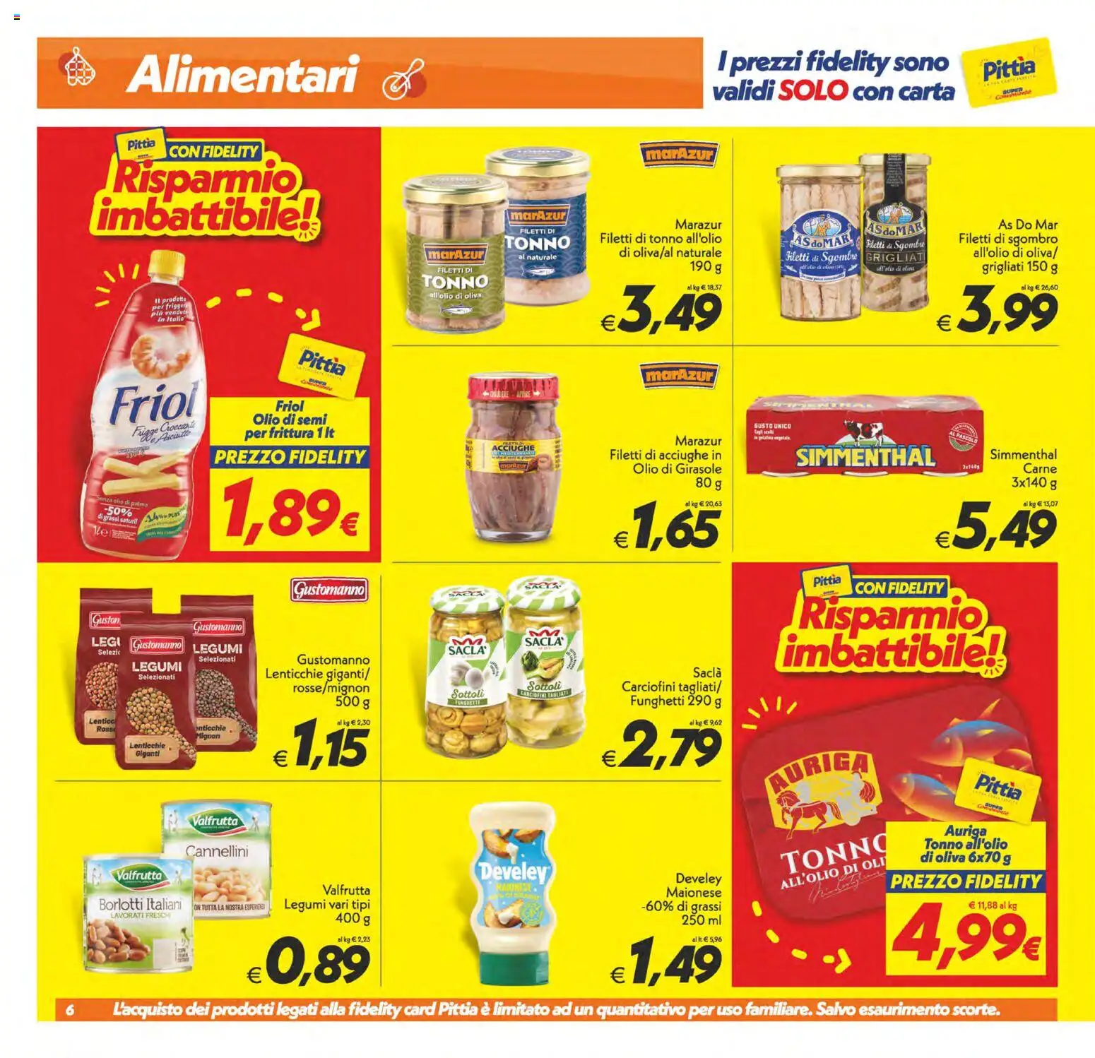 Volantino SuperConveniente del 24.10.2025 | Pagina: 6 | Prodotti: Legumi, Maionese, Tonno, Olio di girasole