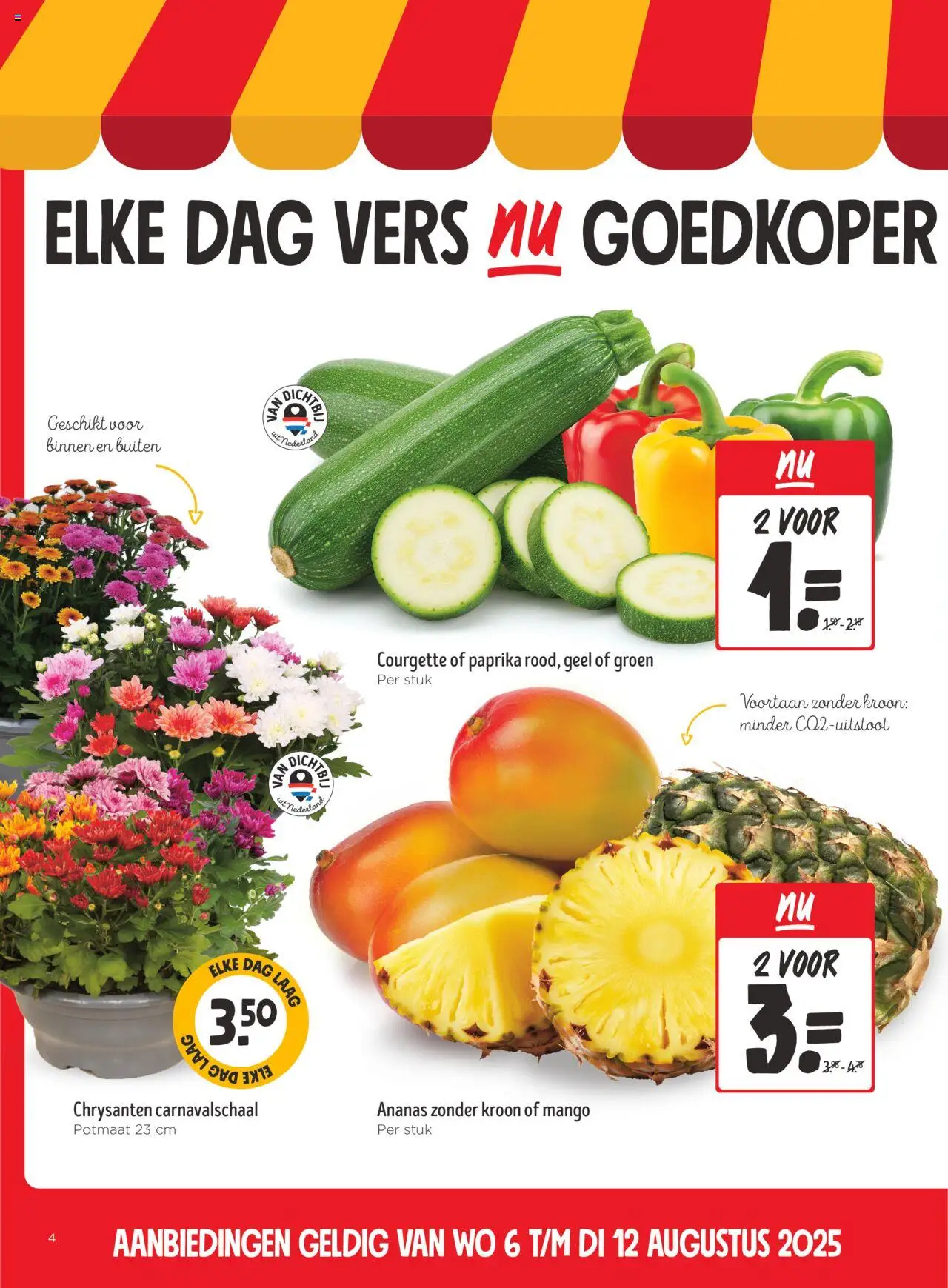  | Pagina: 4 | Producten: Courgette, Ananas, Kész piskótalap, Mango