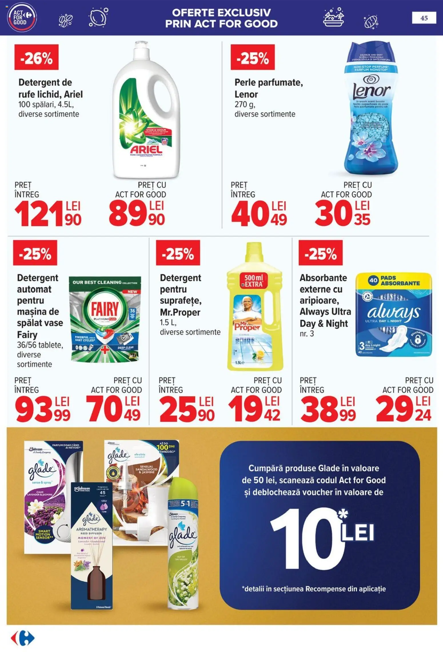 Noul catalog Carrefour – valabil de la 29.04.2026 | Pagină: 46 | Produse: Pomelo, Parfum, Detergent, Absorbante