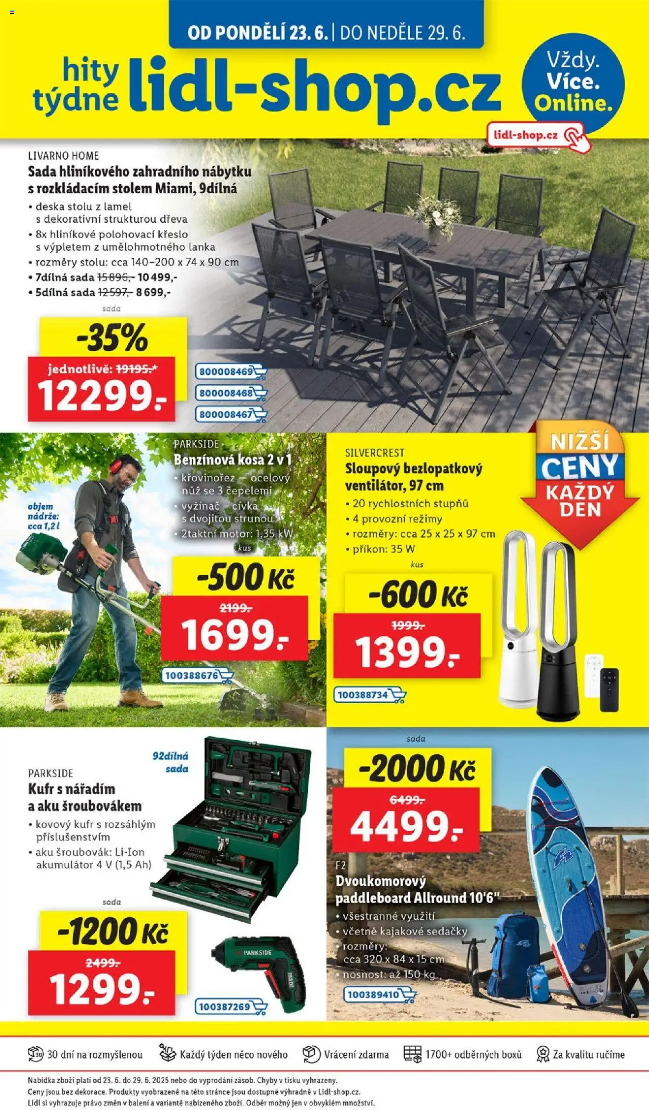 Lidl leták od 26.06.2025 | Strana: 27 | Produkty: Parkside, Paddleboard, Nůž, Křovinořez