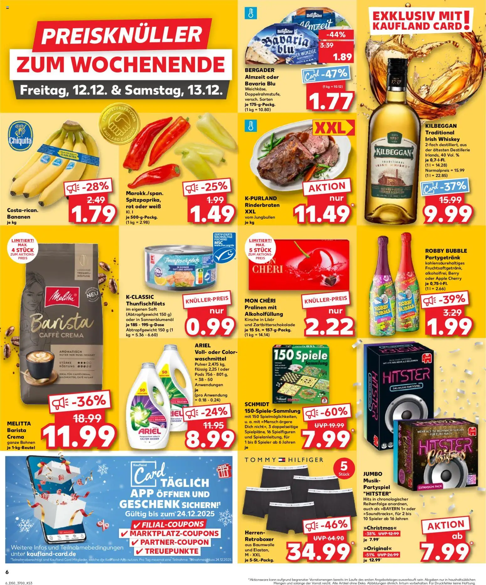 Kaufland prospekt Rostock	 – gültig ab 11.12.2025 | Seite: 6 | Produkte: Rinderbraten, Melitta, Sonnenblumenol, Saft