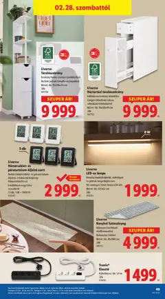 Lidl Akciós újság - amely érvényes a következő dátumtól: 26.02.2026 | Oldal: 49 | Termékek: Játékok, Polcok, Lámpa, Ledes lámpa