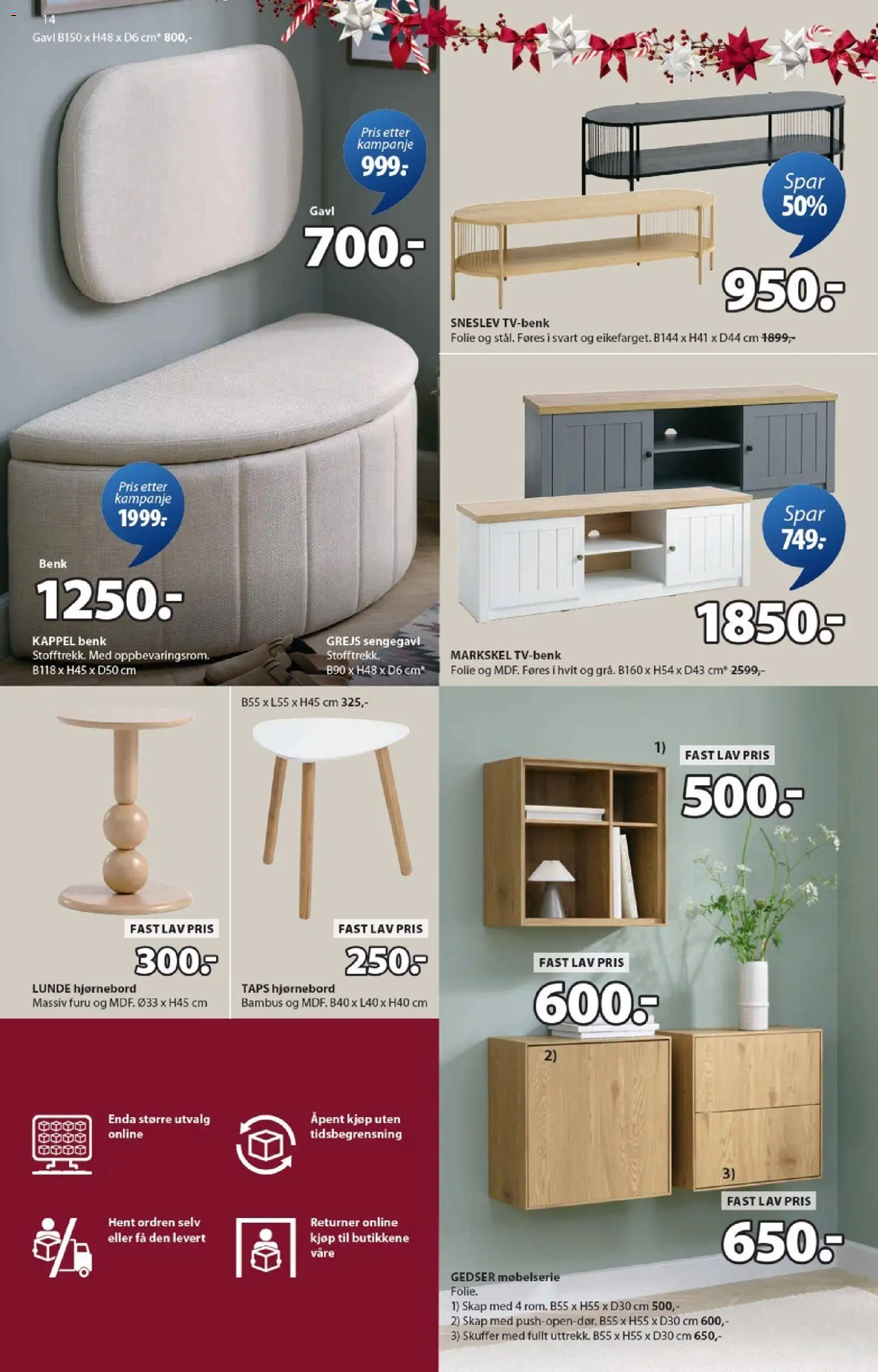 {H1} | Side: 14 | Produkter: Gown, Benk, Суміш дитяча, Sengegavl