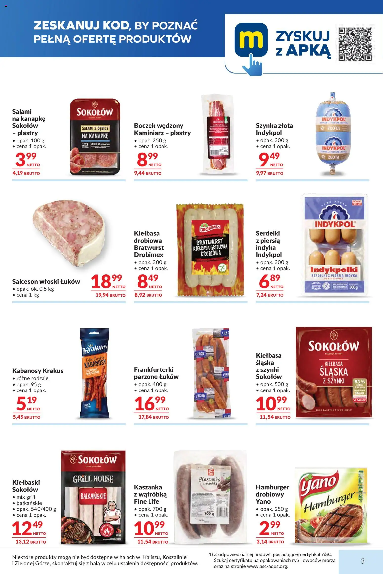 Makro gazetka od 14.04.2026 | Strona: 3 | Produkty: Hamburger, Wątróbka, Boczek, Salami